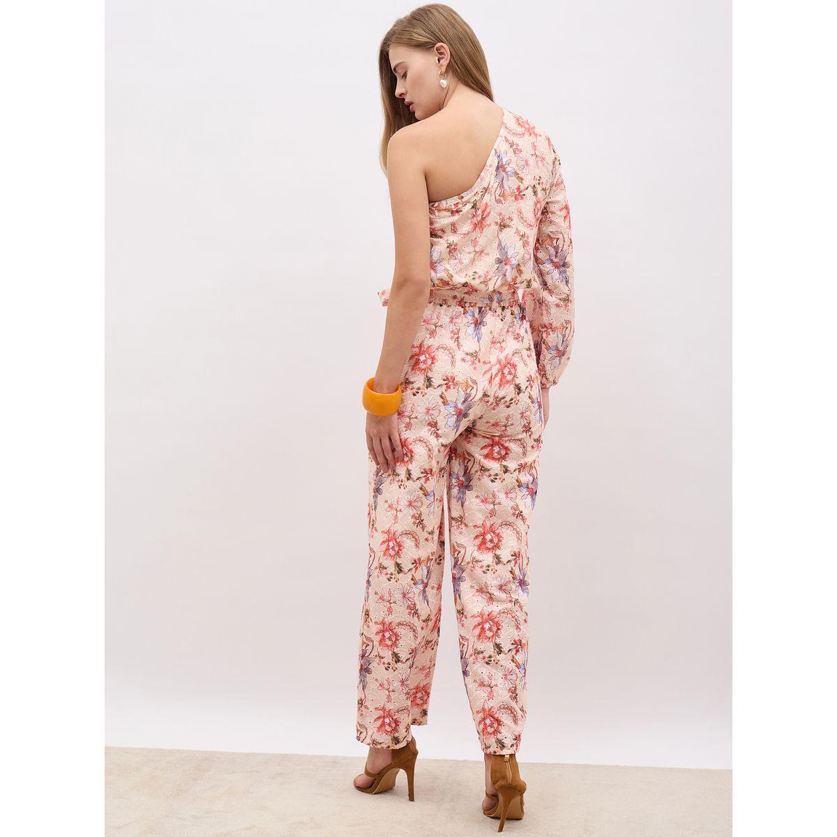 طقم منسق من بنطال بأرجل واسعة وبلوزة شيفلي بكتف واحد-women-clothing-coordsets-image-5