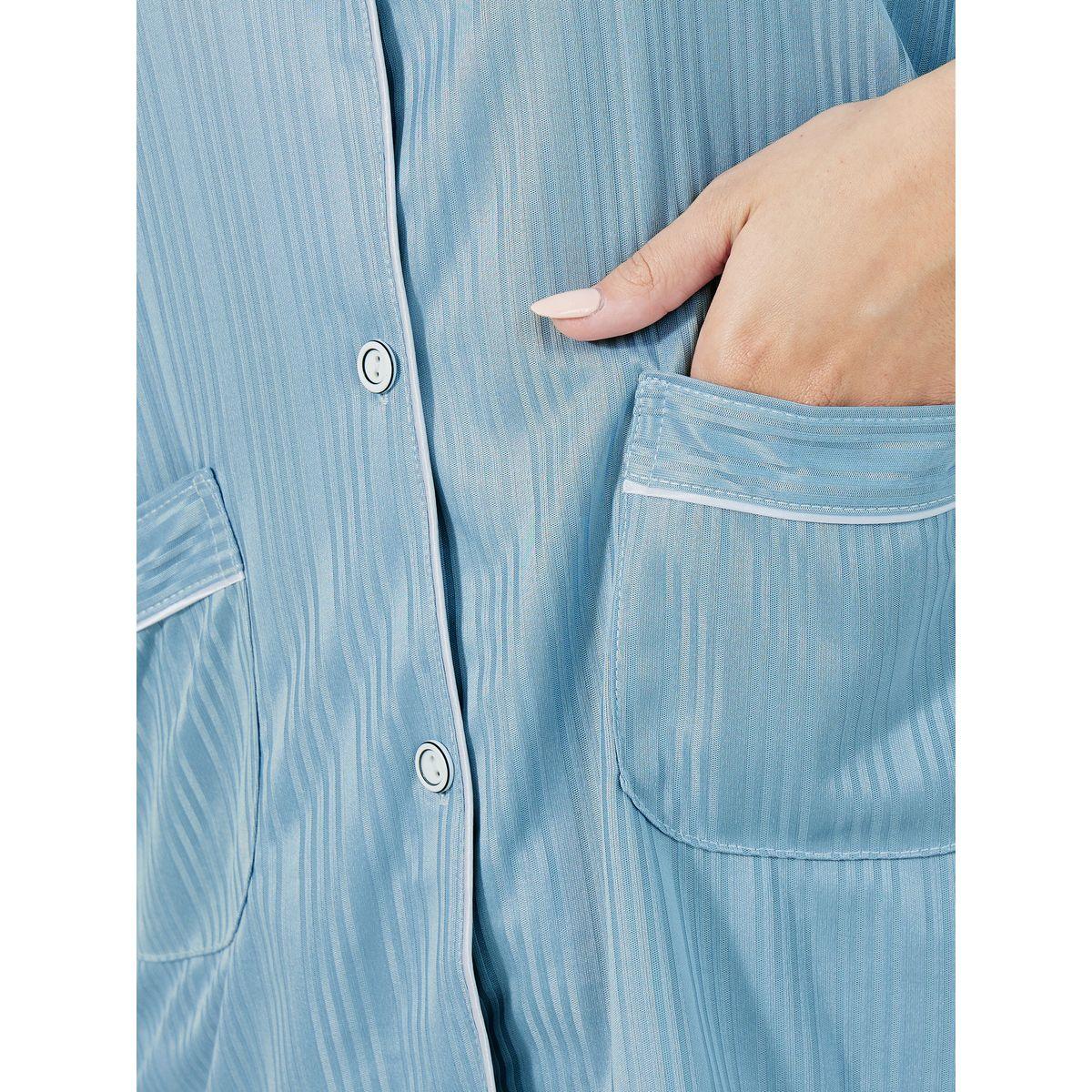 Take Two Striped Long Sleeve Shirt and Pants Pyjama Set-women-clothing-nightwear-pyjamas-longsets-image-3