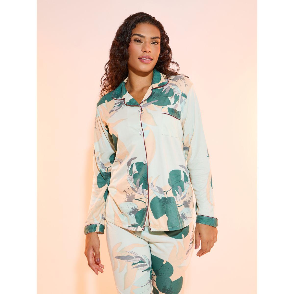 Take Two Printed Long Sleeve Shirt and Pyjama Set-women-clothing-nightwear-pyjamas-longsets-image-2