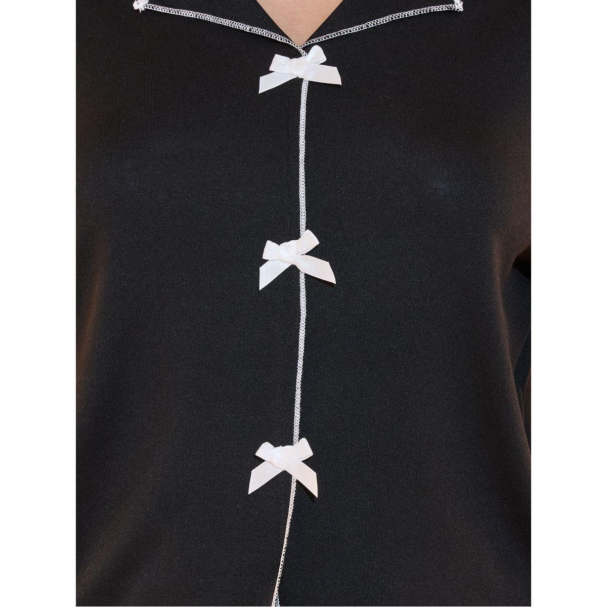 Take Two Contrast Edge Long Sleeves Top and Pants Pyjama Set-women-clothing-nightwear-pyjamas-longsets-image-3