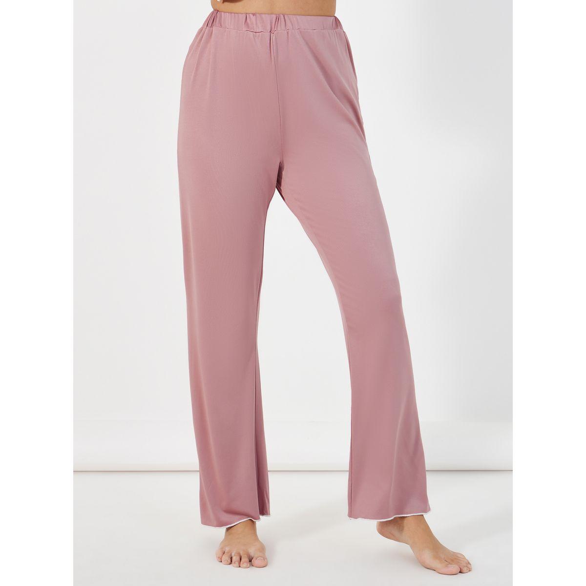 Take Two Contrast Edge Bow Detail Shirt and Pyjama Set-women-clothing-nightwear-pyjamas-longsets-image-4