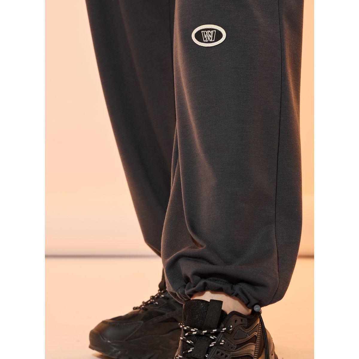 Take Two Solid Patch Detail Mid Rise Relaxed Fit Joggers-women-clothing-bottoms-joggers-image-5