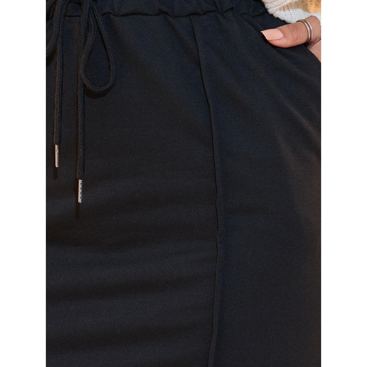 Take Two Solid Front Pintuck Detail Maxi Skirt with Drawstring-women-clothing-bottoms-skirts-image-3