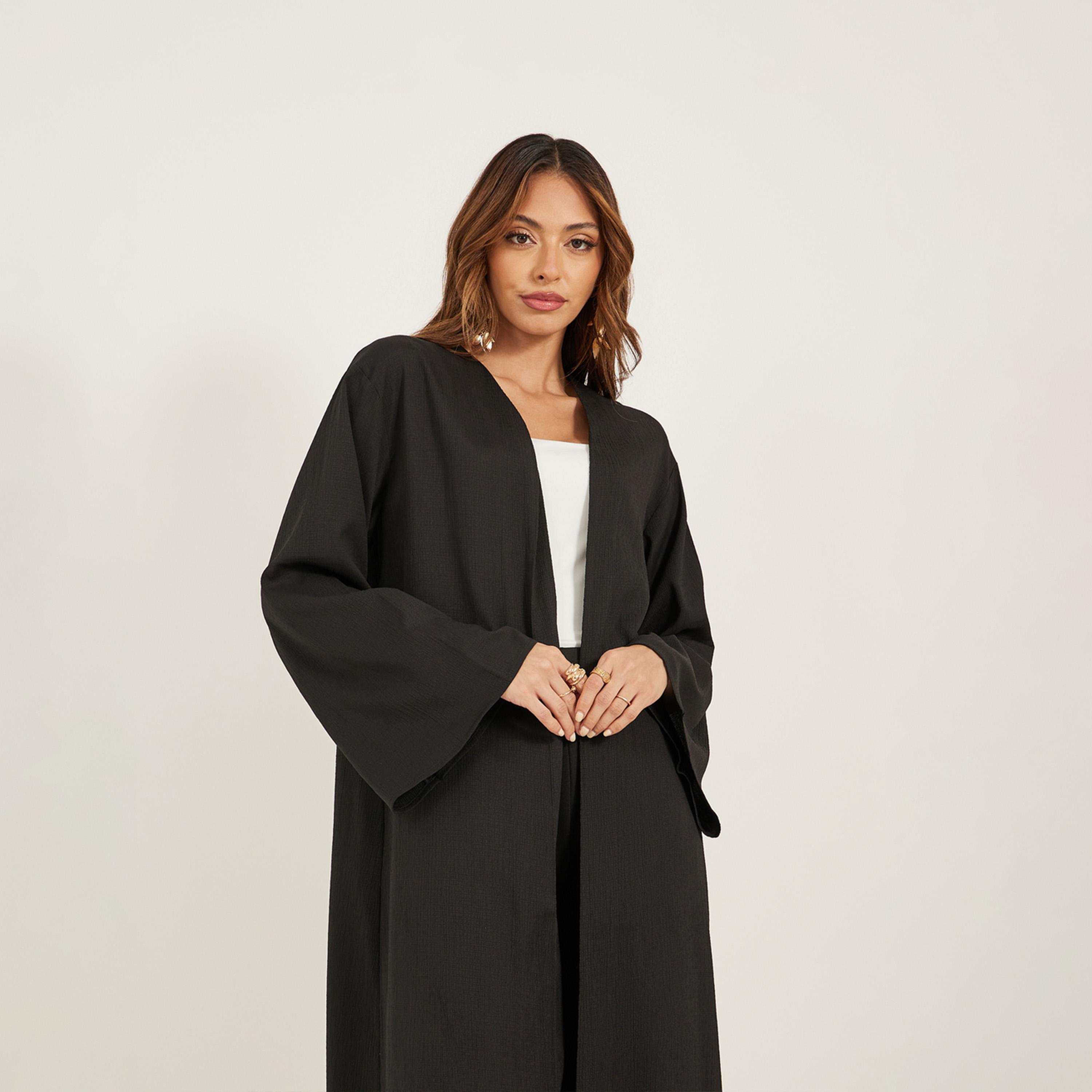 Styli Regular Fit Maxi Kimono with Side Slit Detail-women-clothing-shirtsandblouses-shirts-image-3