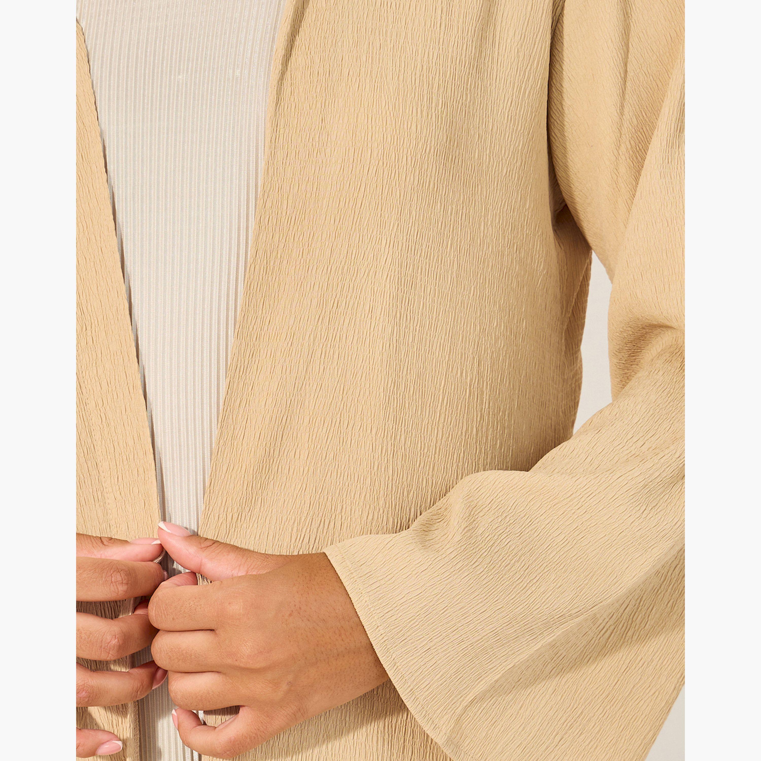 Styli Regular Fit Maxi Abaya with Side Slit Detail-women-arabicclothing-abayas-image-4