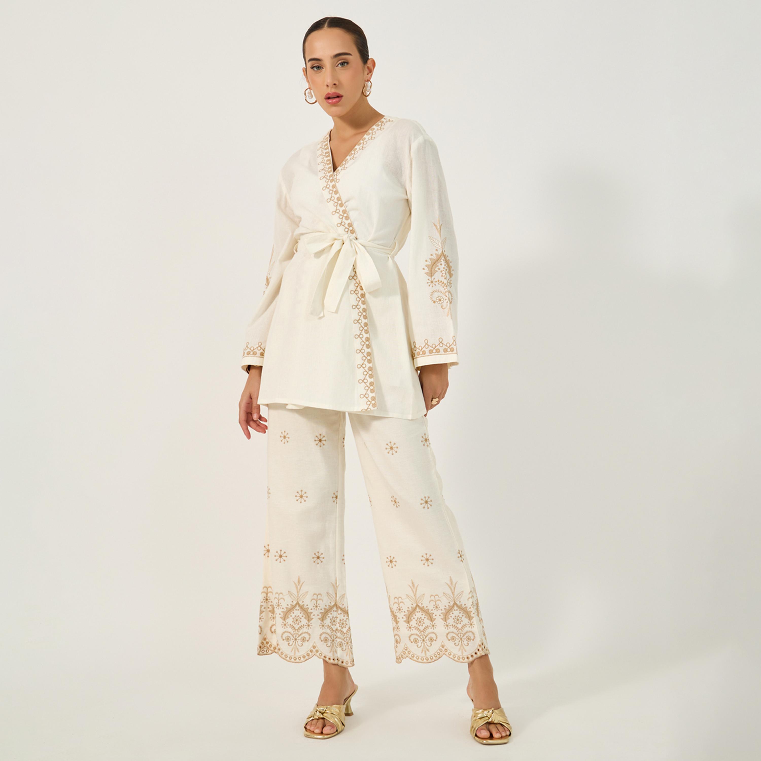 Styli Embroidered Long Sleeves Belted Abaya-women-arabicclothing-abayas-image-2