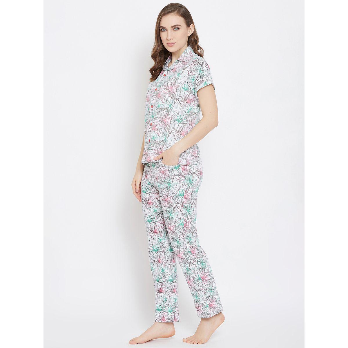 Clovia Cotton All Over Print Shirt & Pyjama Set-women-clothing-nightwear-pyjamas-longsets-image-3