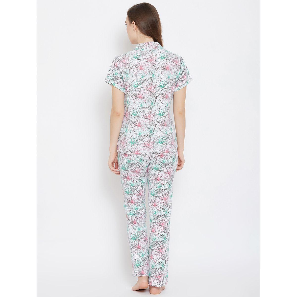 Clovia Cotton All Over Print Shirt & Pyjama Set-women-clothing-nightwear-pyjamas-longsets-image-4