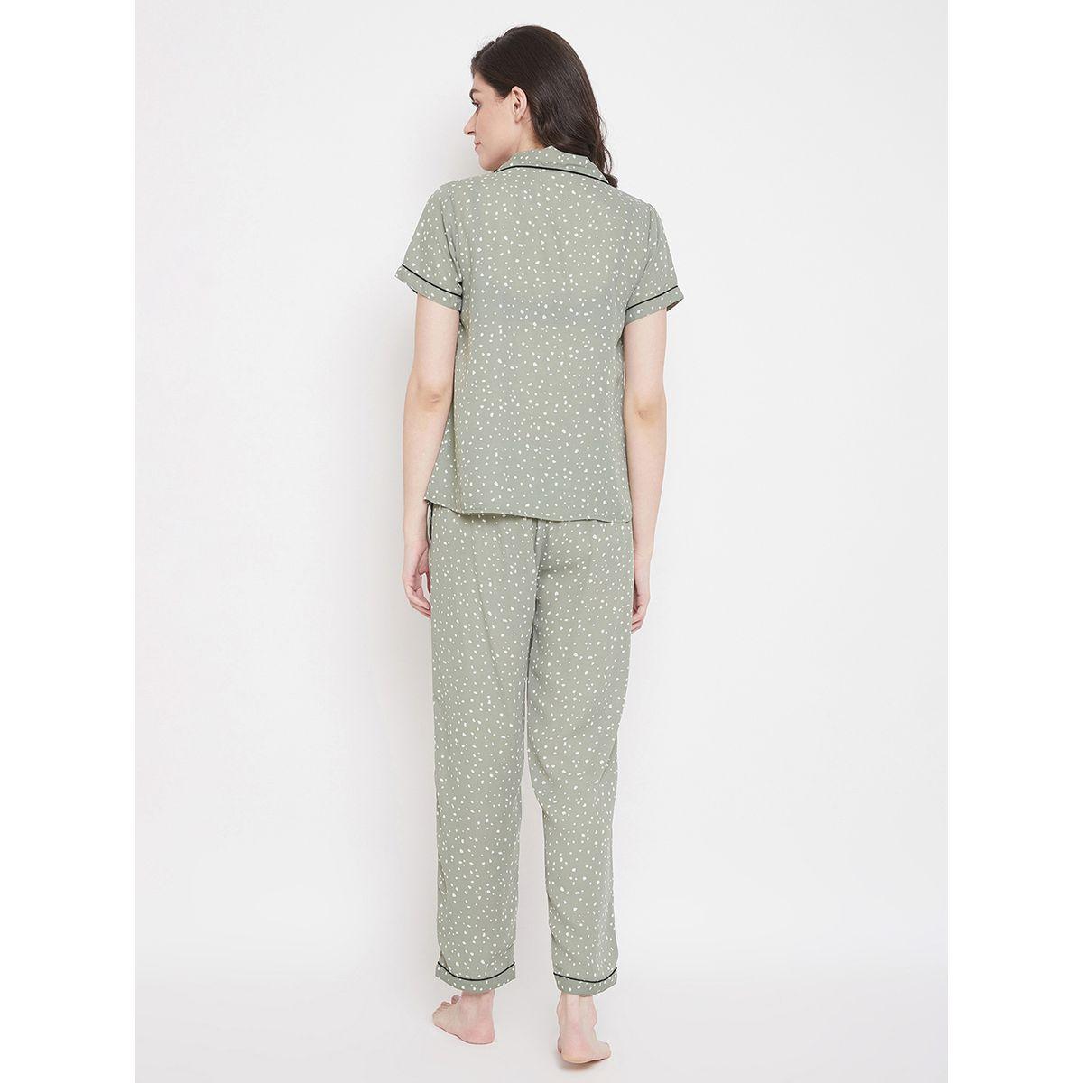 طقم من بنطال بيجاما مع بلوزة بأزرار غلق-women-clothing-nightwear-pyjamas-longsets-image-5