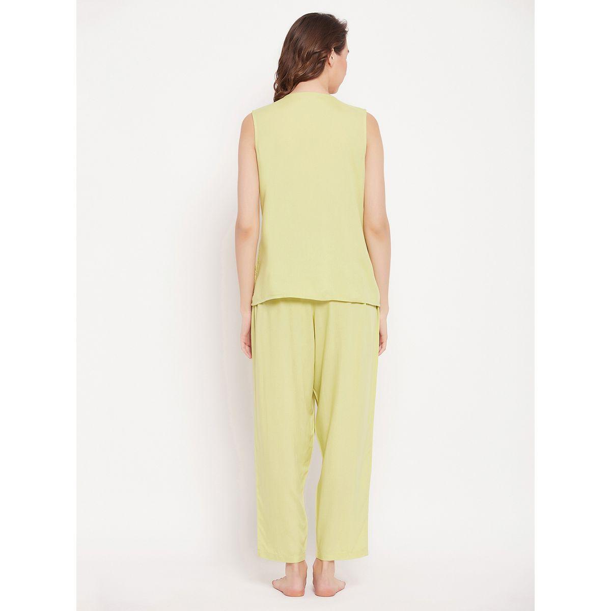 طقم من بنطال بيجاما مع بلوزة بلا أكمام-women-clothing-nightwear-pyjamas-longsets-image-5