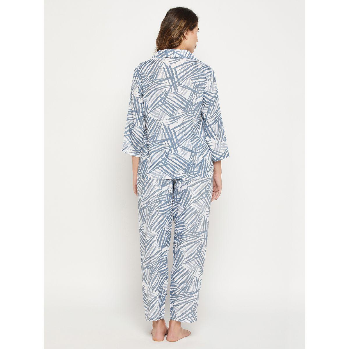 طقم من بنطال بيجاما مع بلوزة مطبعة بالكامل-women-clothing-nightwear-pyjamas-longsets-image-6