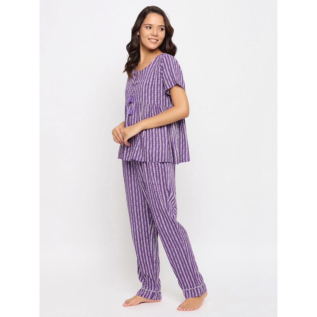 Clovia All Over Print Top & Pyjama Set-women-clothing-nightwear-pyjamas-longsets-image-3