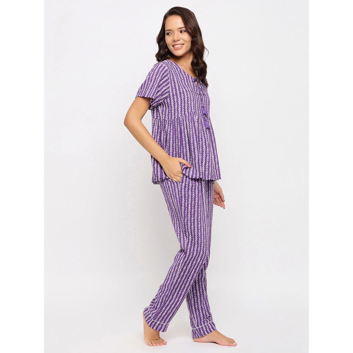 Clovia All Over Print Top & Pyjama Set-women-clothing-nightwear-pyjamas-longsets-image-4