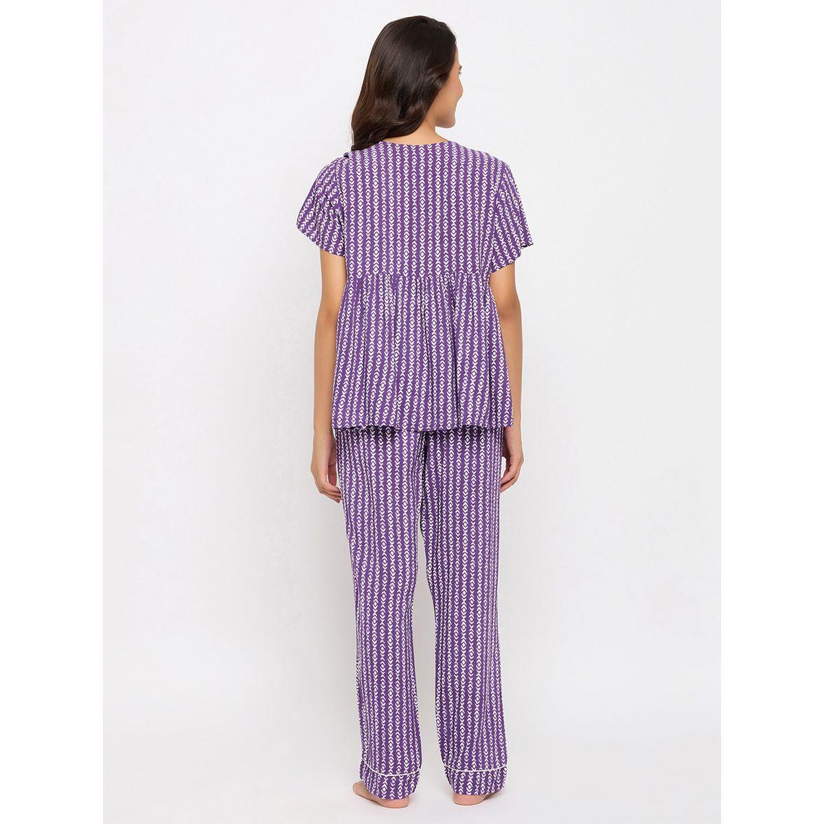 Clovia All Over Print Top & Pyjama Set-women-clothing-nightwear-pyjamas-longsets-image-5