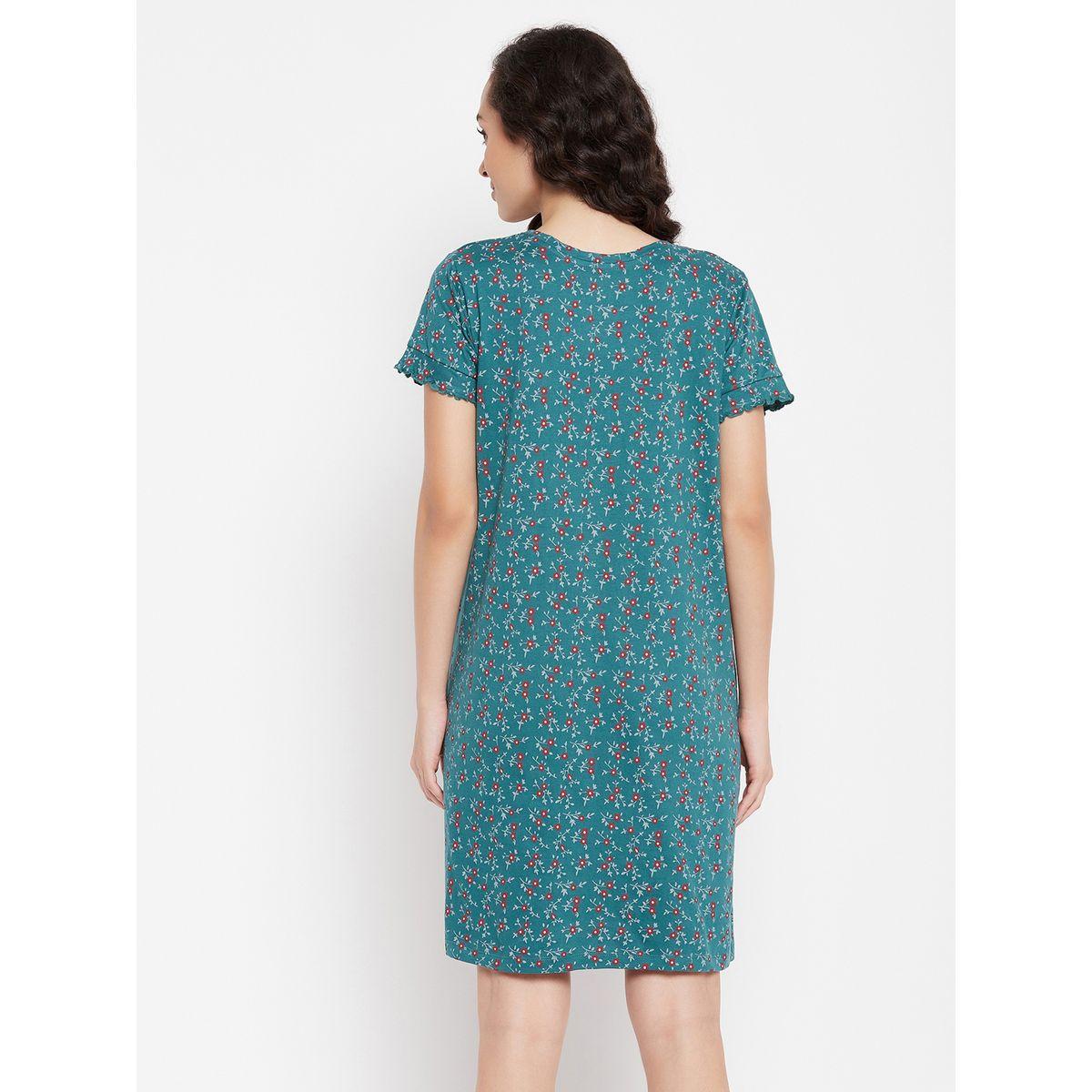 قميص نوم مطبع بزهور مع جيب جانبي-women-clothing-nightwear-robes-image-6