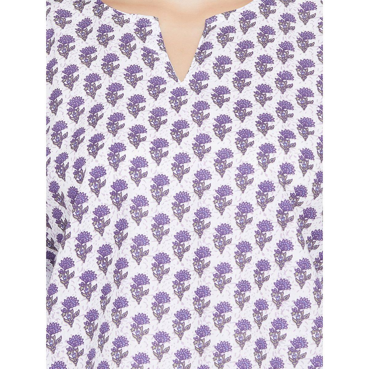 طقم من بنطال بيجاما مع بلوزة بطبعة زهور-women-clothing-nightwear-pyjamas-longsets-image-5