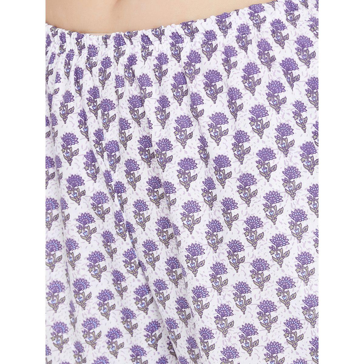 طقم من بنطال بيجاما مع بلوزة بطبعة زهور-women-clothing-nightwear-pyjamas-longsets-image-6