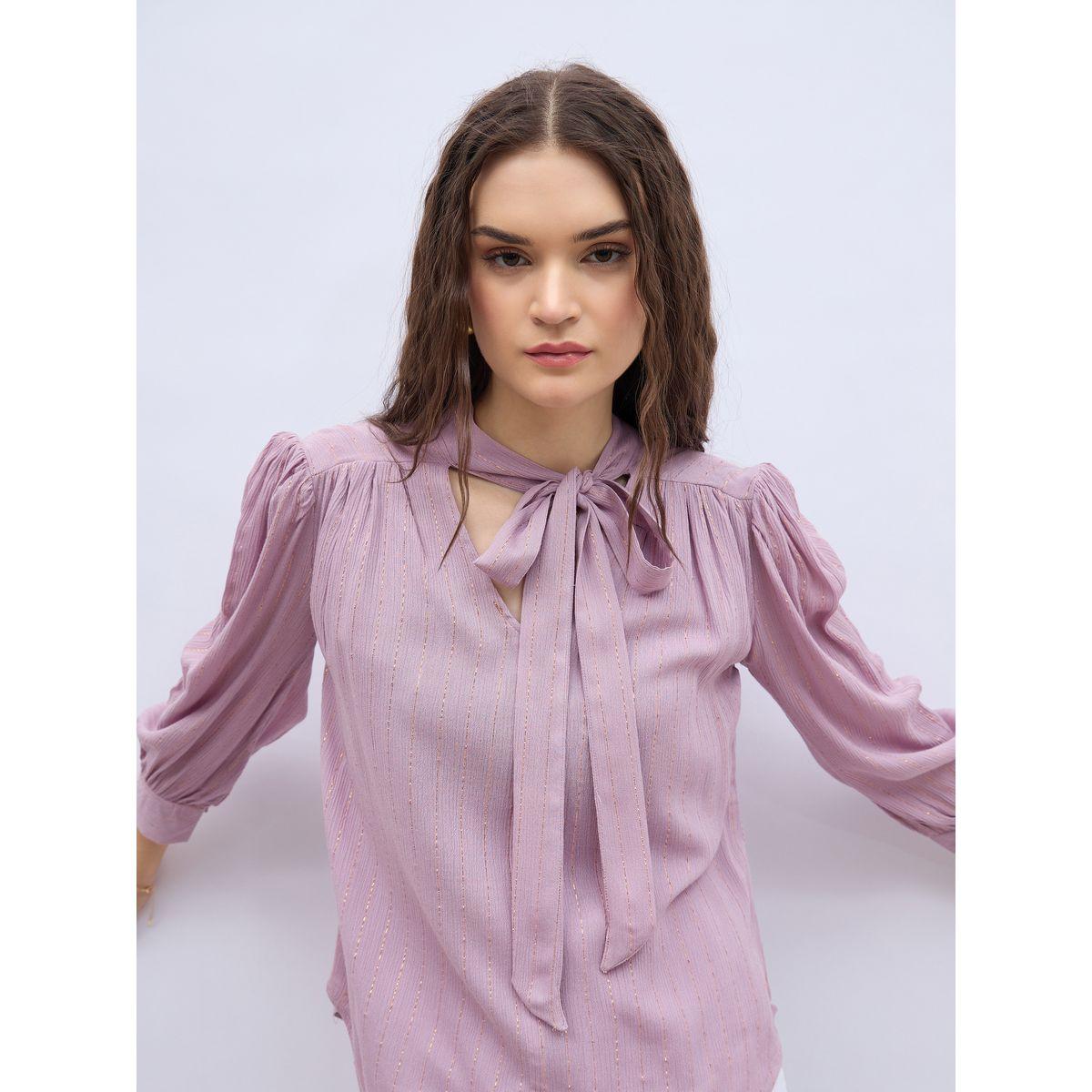 بلوزة بأكمام بالون وياقة بأربطة-women-clothing-shirtsandblouses-blouses-image-6