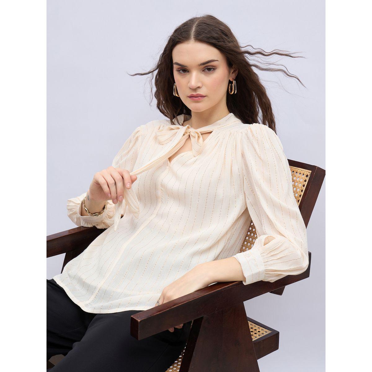 بلوزة بأكمام بالون وياقة بأربطة-women-clothing-shirtsandblouses-blouses-image-6