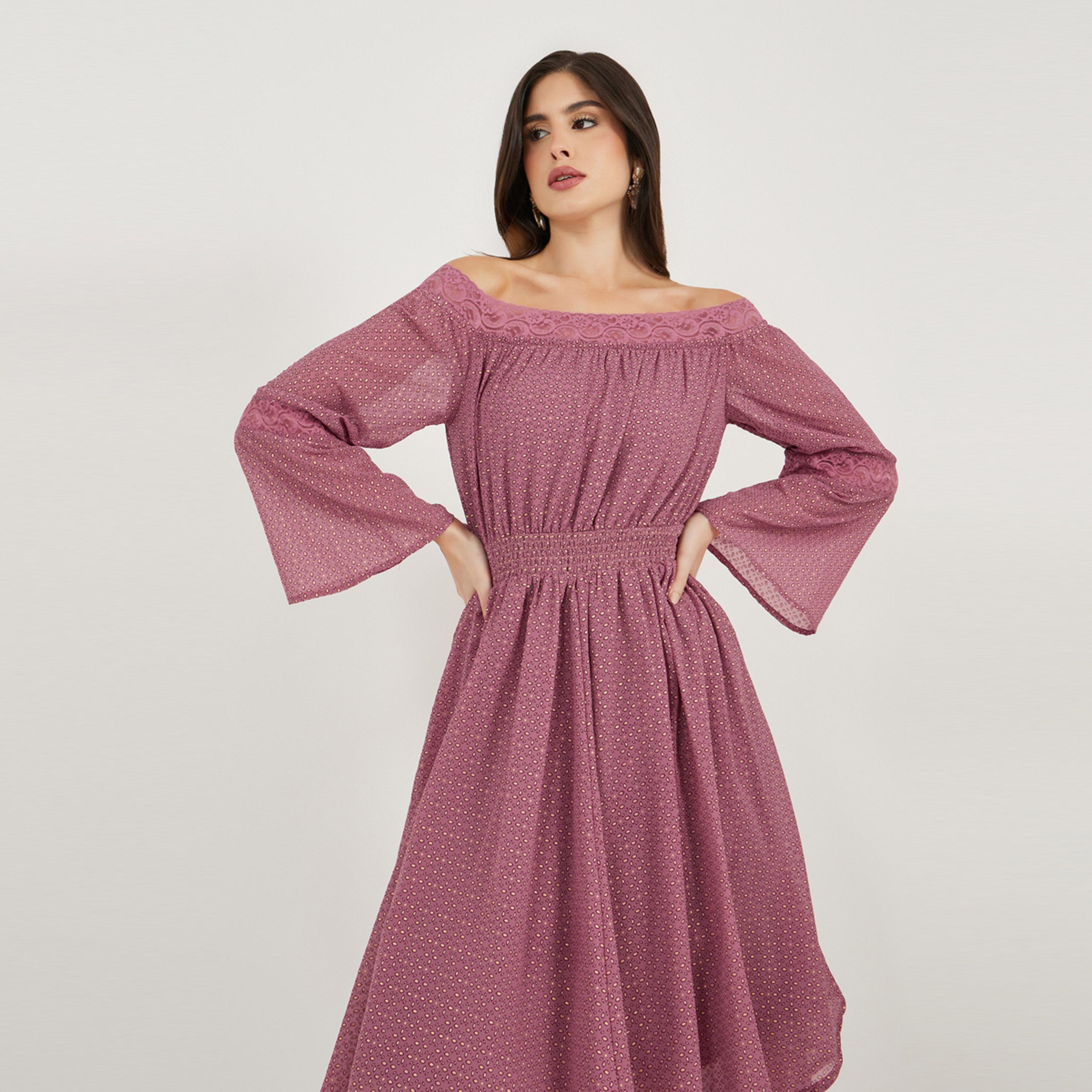فيشود ستايلي - فستان ماكسي متعدد الطبقات بطبعة زهور-women-clothing-dresses-image-4