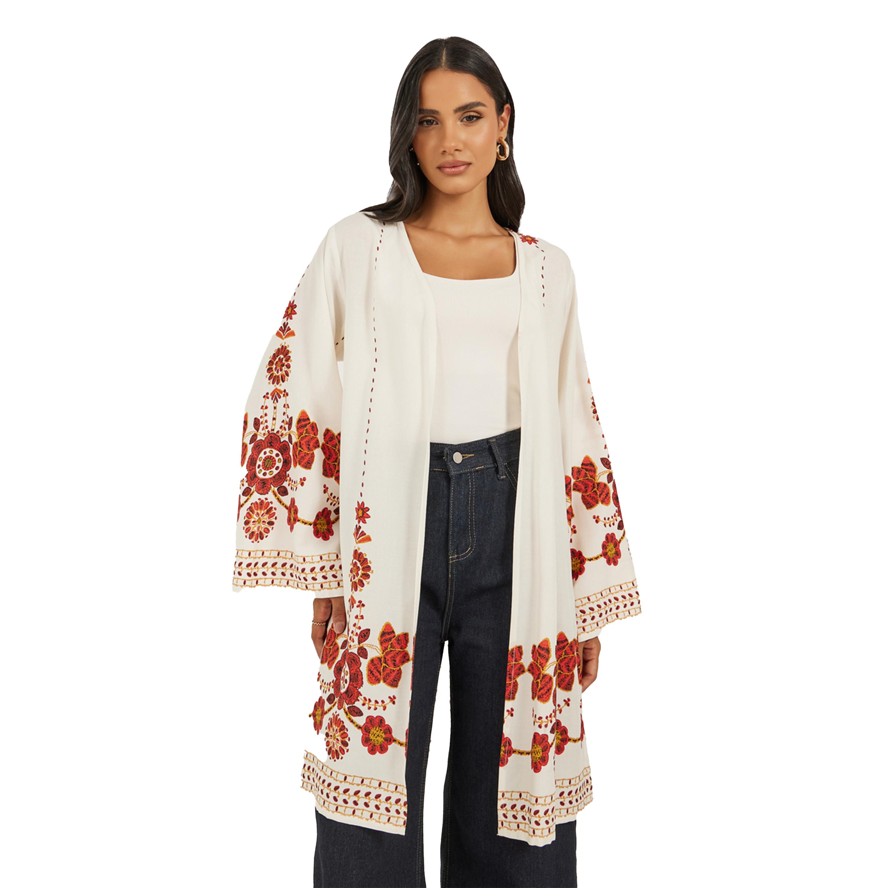 Styli Floral Printed Regular Fit Knee Length Abaya-women-arabicclothing-abayas-image-2