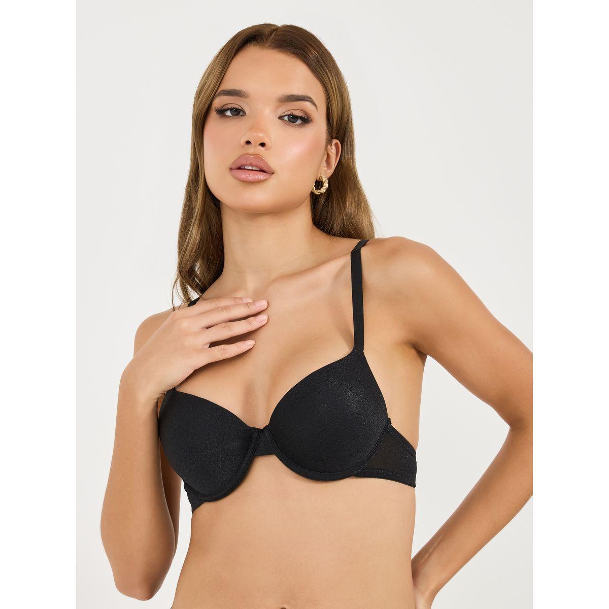 Styli Pack of 2 - Padded Wired Glitter T-Shirt Bra-women-clothing-lingerie-bras-image-2