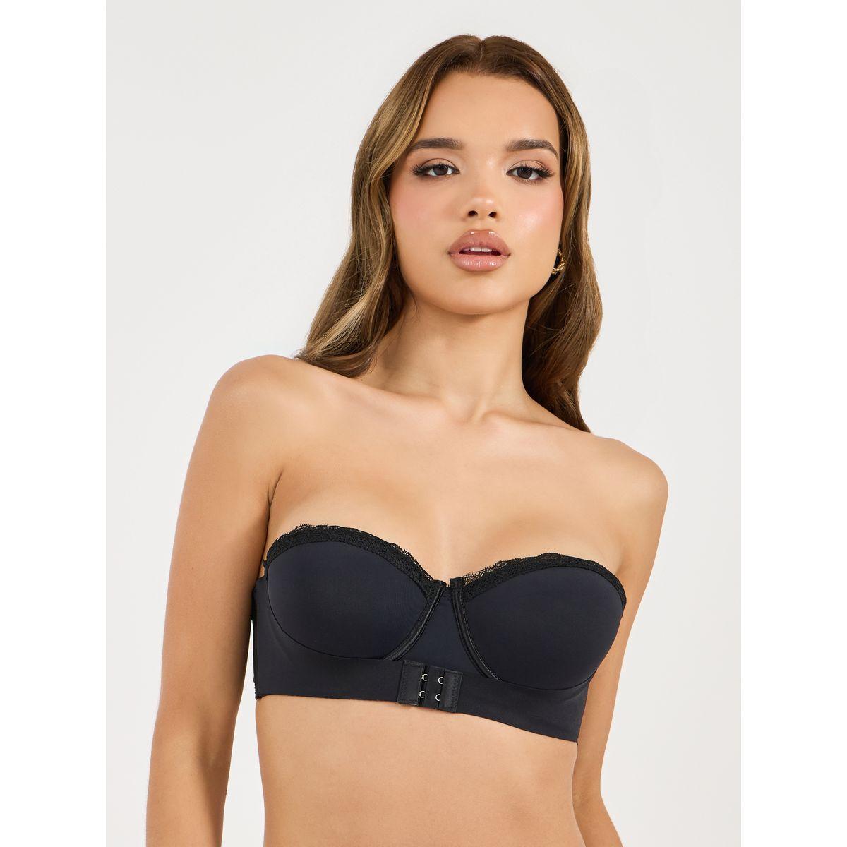 صدرية مبطنة بتفاصيل دانتيل وشريط شفاف-women-clothing-lingerie-bras-image-1