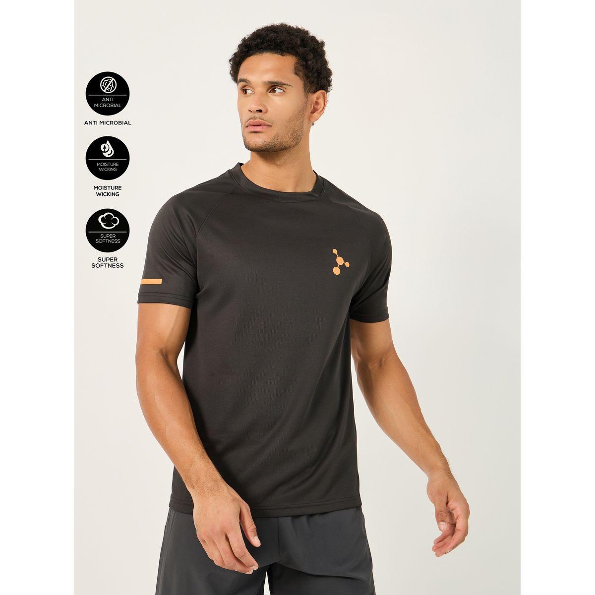 Styli Neon Print Micro Dot Raglan Fit Workout T-Shirt-men-clothing-sportswearandactivewear-tshirtsandpolos-image-1