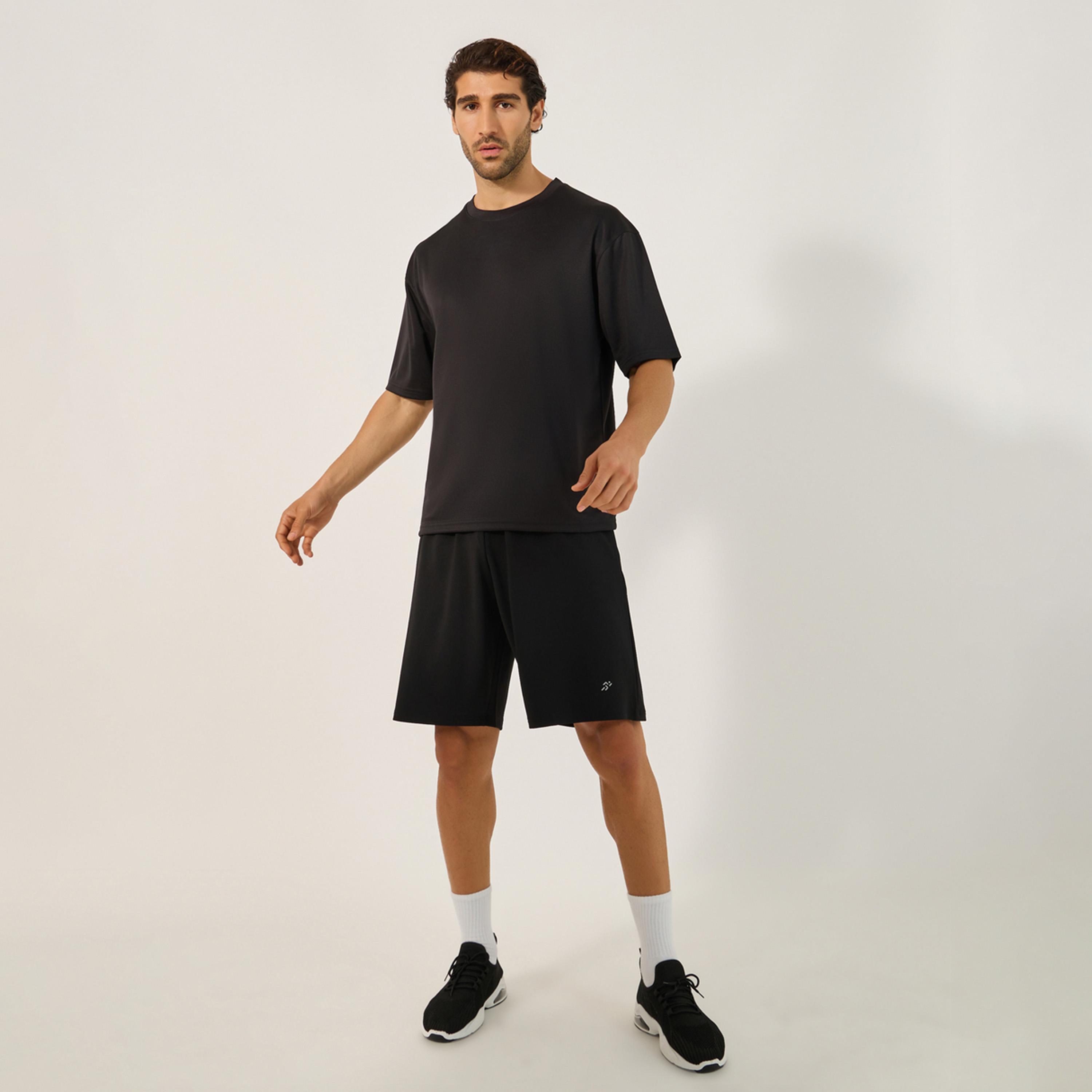 Styli Active Slogan Print Round Neck Oversized Training T-Shirt-men-clothing-sportswearandactivewear-tshirtsandpolos-image-2