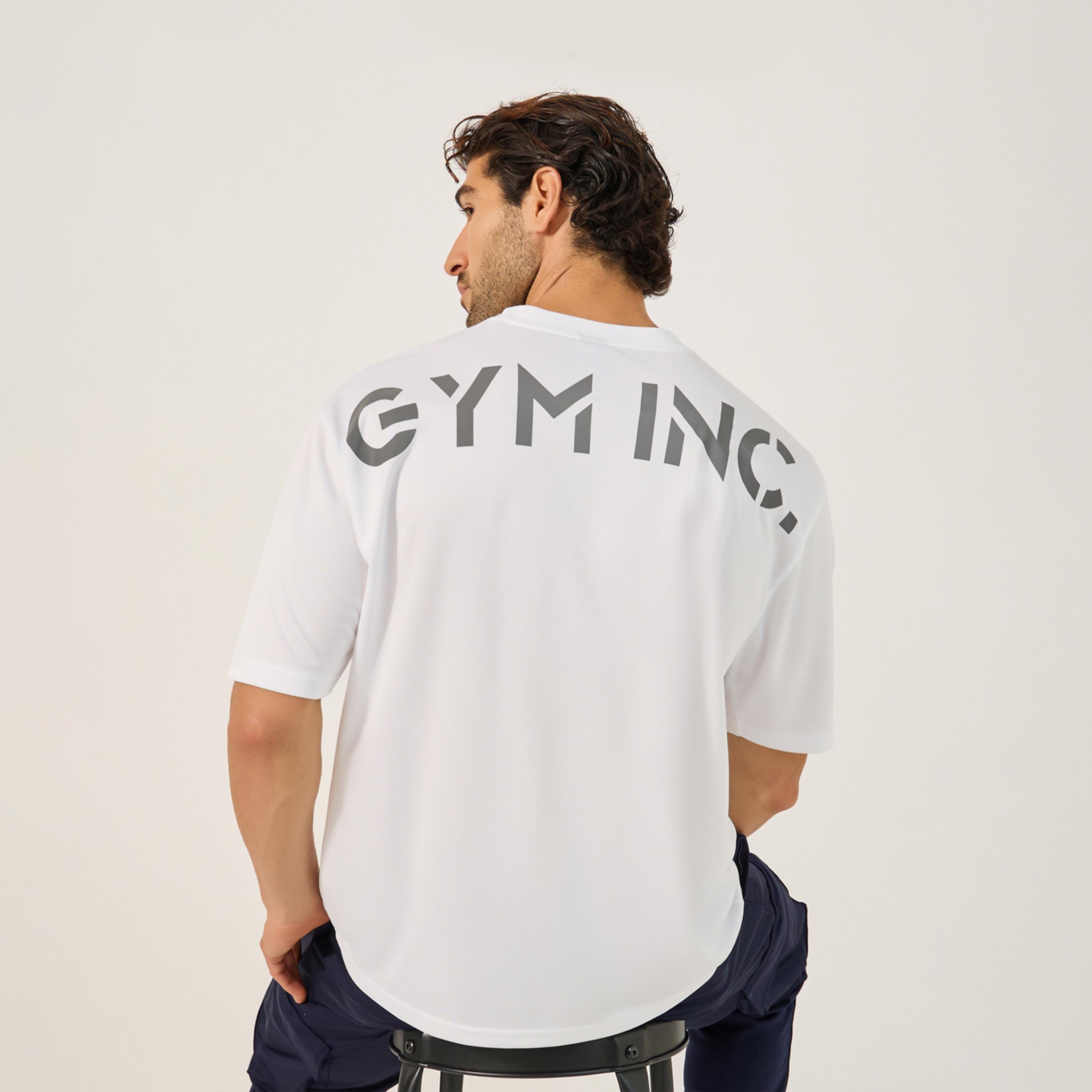 Styli Active Slogan Print Round Neck Oversized Training T-Shirt-men-clothing-sportswearandactivewear-tshirtsandpolos-image-1