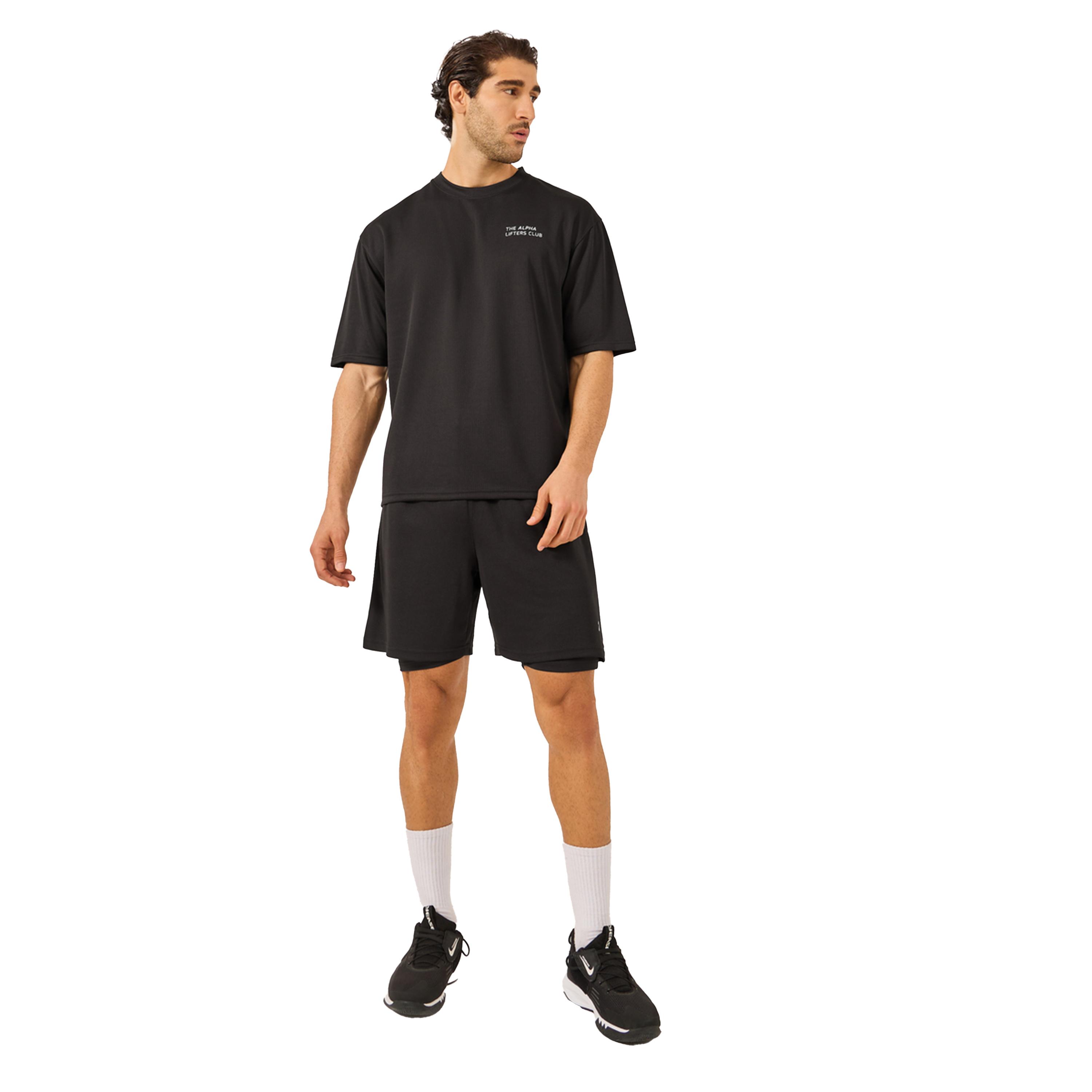 Styli Minimal Printed Mesh T-Shirt and 2in1 Shorts Set-men-clothing-sportswearandactivewear-tracksuits-image-1