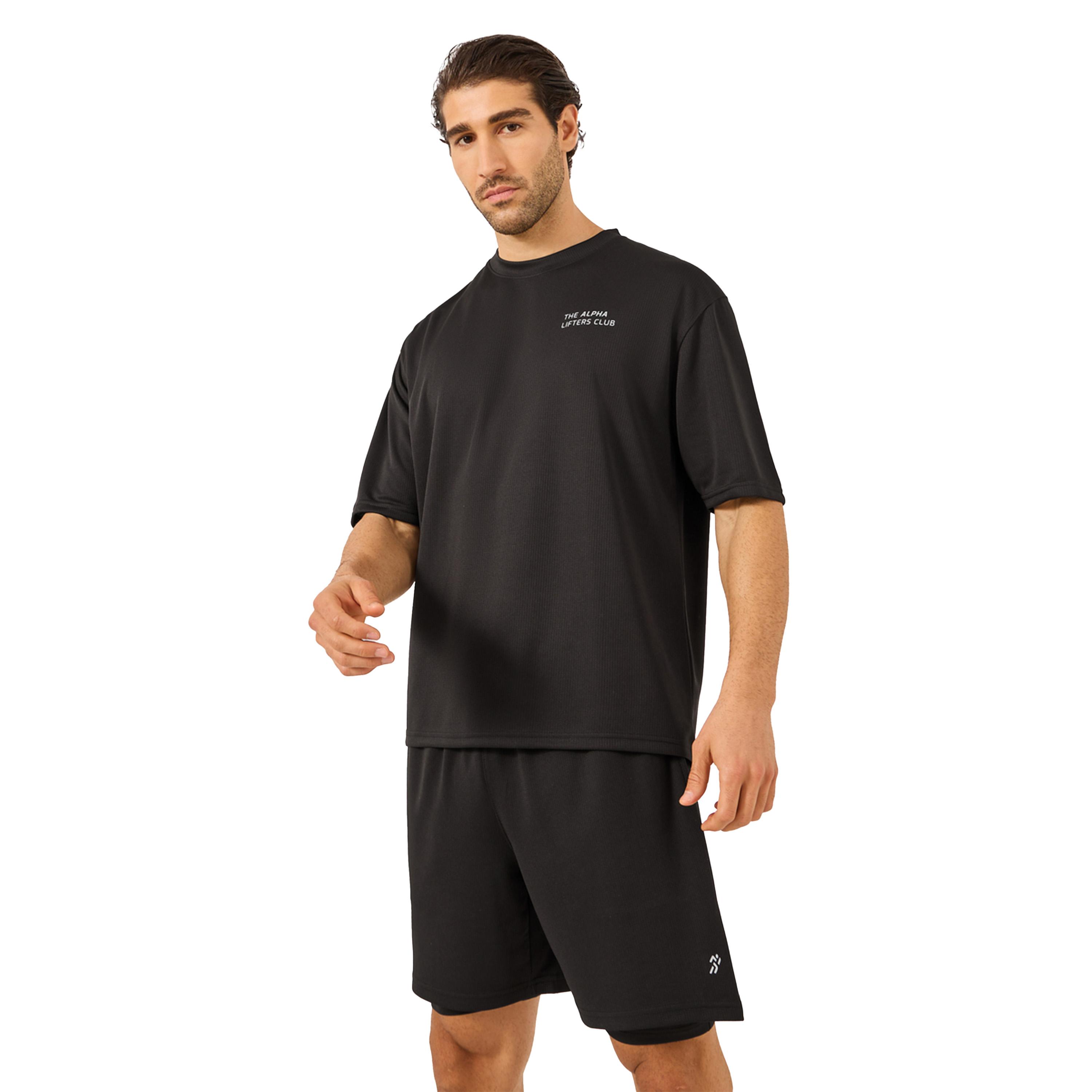 Styli Minimal Printed Mesh T-Shirt and 2in1 Shorts Set-men-clothing-sportswearandactivewear-tracksuits-image-2