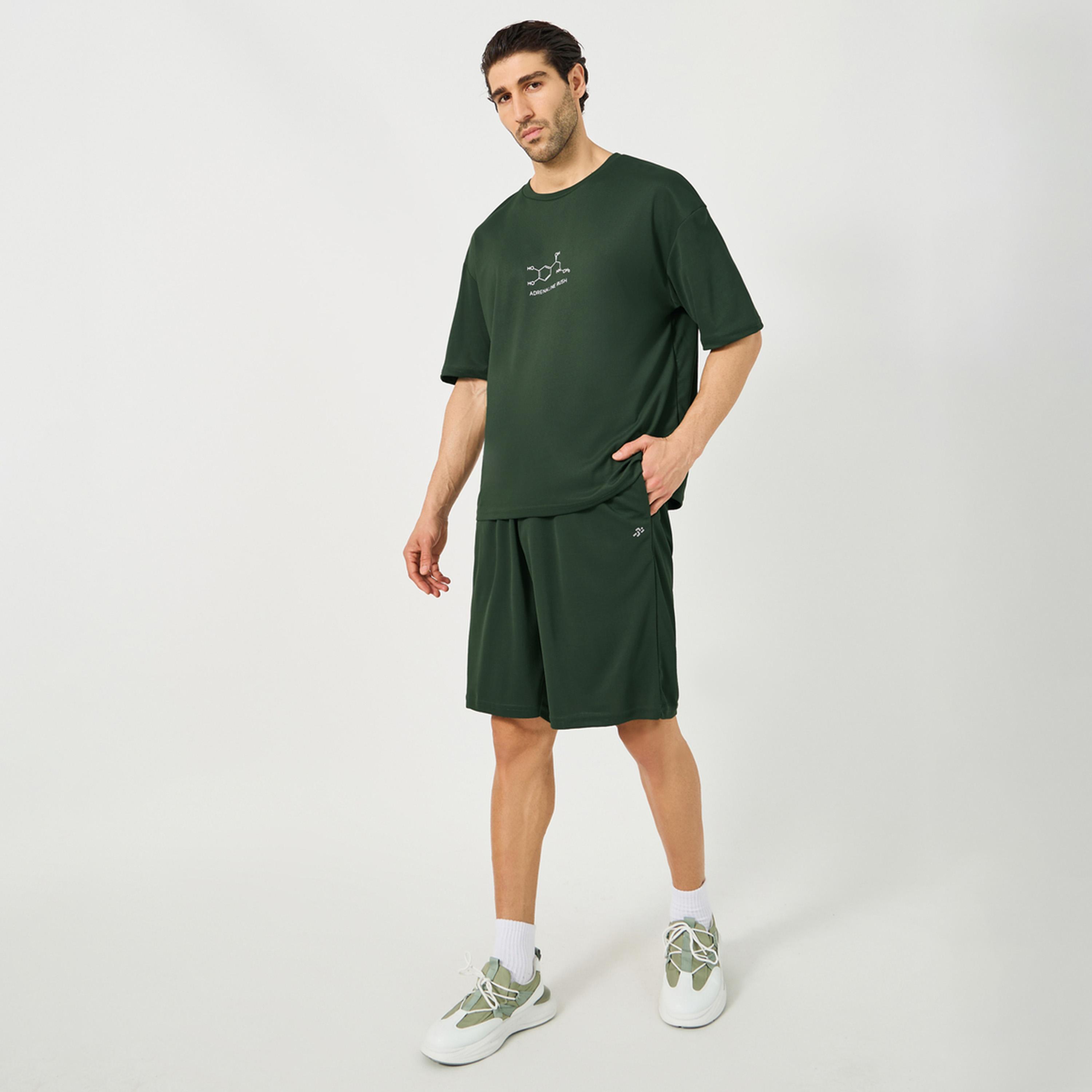 Styli Active Oversized Slogan Print Round Neck T-Shirt And Shorts Set-men-clothing-sportswearandactivewear-tracksuits-image-1