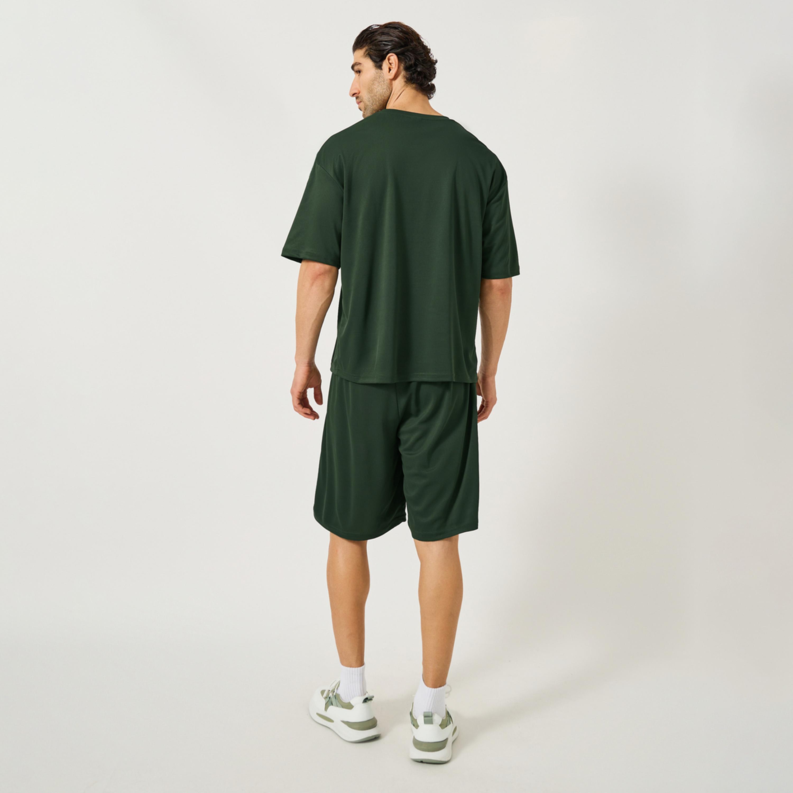 Styli Active Oversized Slogan Print Round Neck T-Shirt And Shorts Set-men-clothing-sportswearandactivewear-tracksuits-image-4