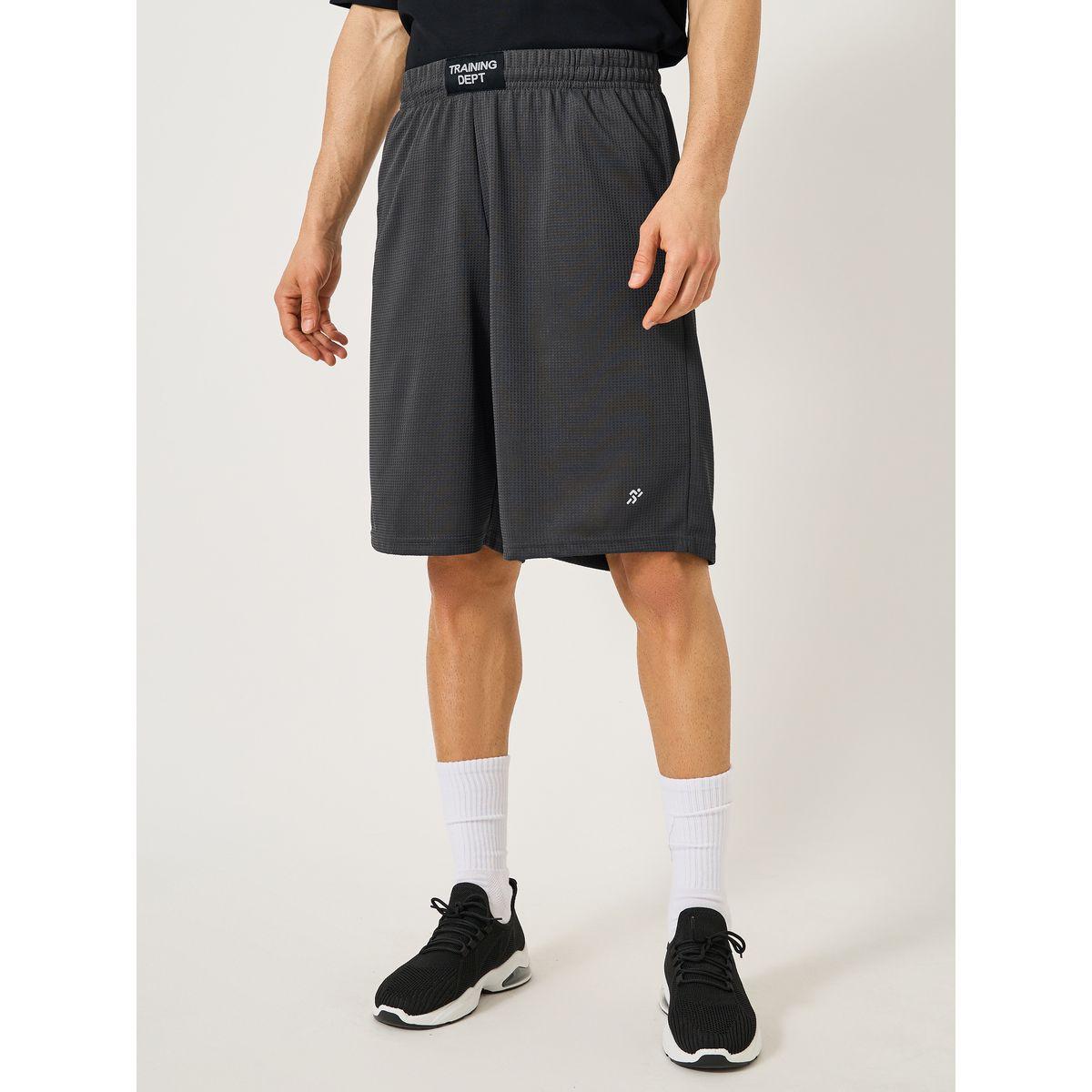 Styli Mesh Insert Oversized Training Shorts with Badge Detail-men-clothing-sportswearandactivewear-bottoms-shorts-image-1