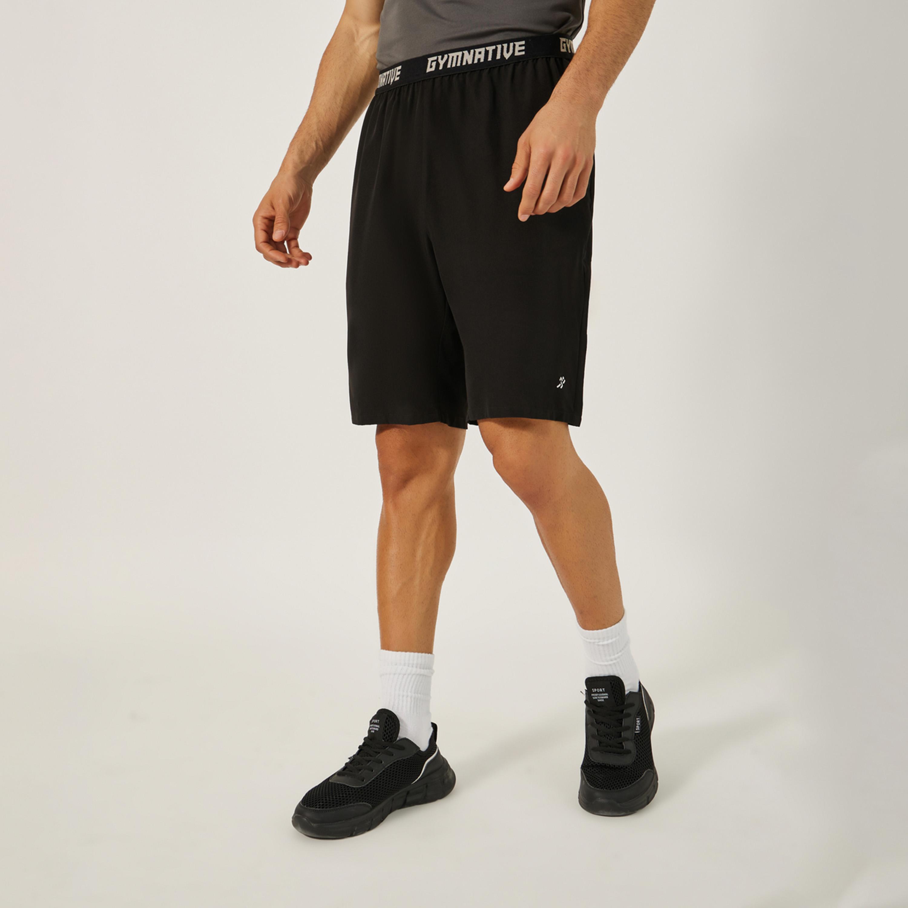 ستايلي - شورت بحزام خصر مطبوع وتفاصيل جيب بسحاب-sports-men-clothing-bottoms-shorts-image-1