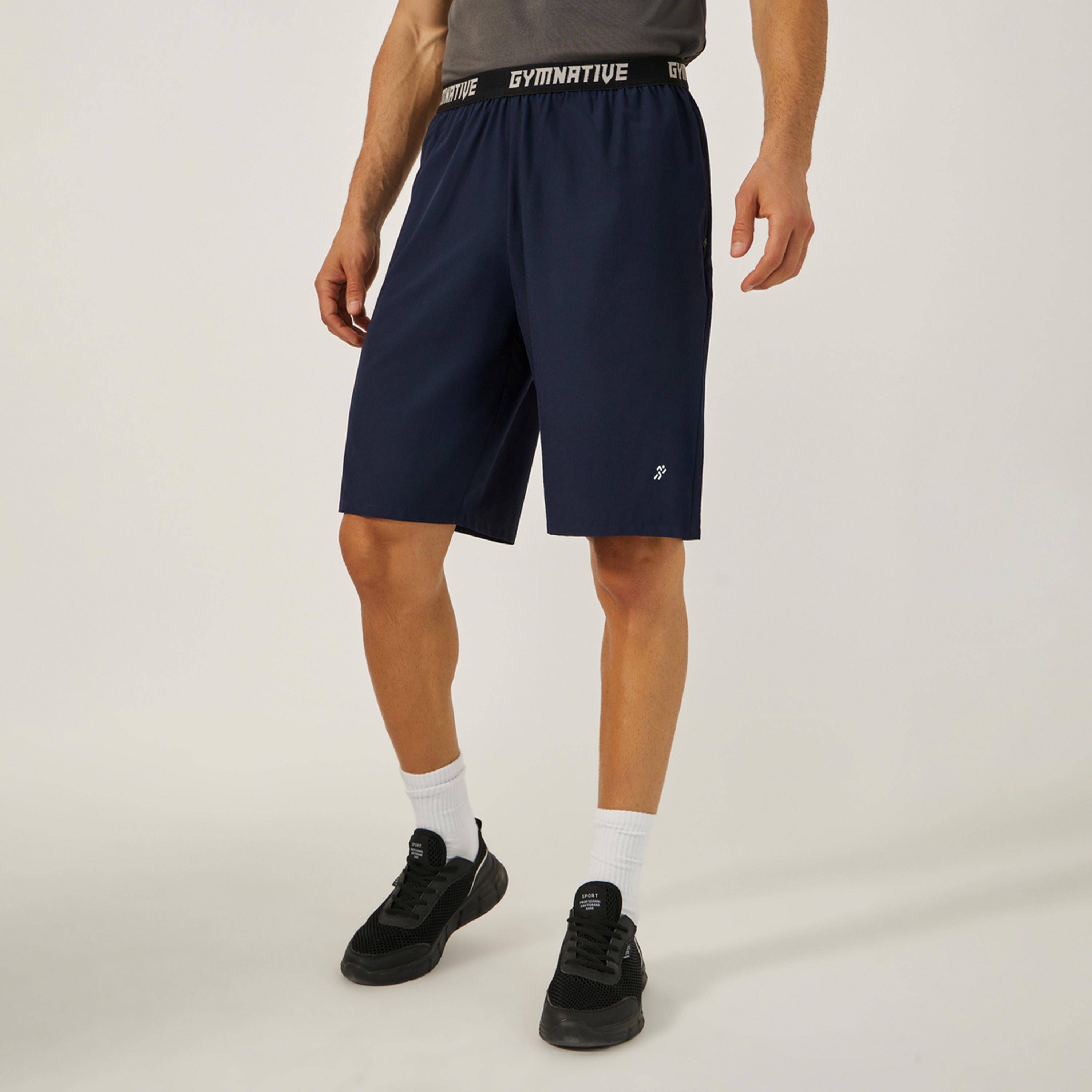 ستايلي - شورت بحزام خصر مطبوع مع تفاصيل جيب بسحاب-men-clothing-sportswearandactivewear-bottoms-image-1