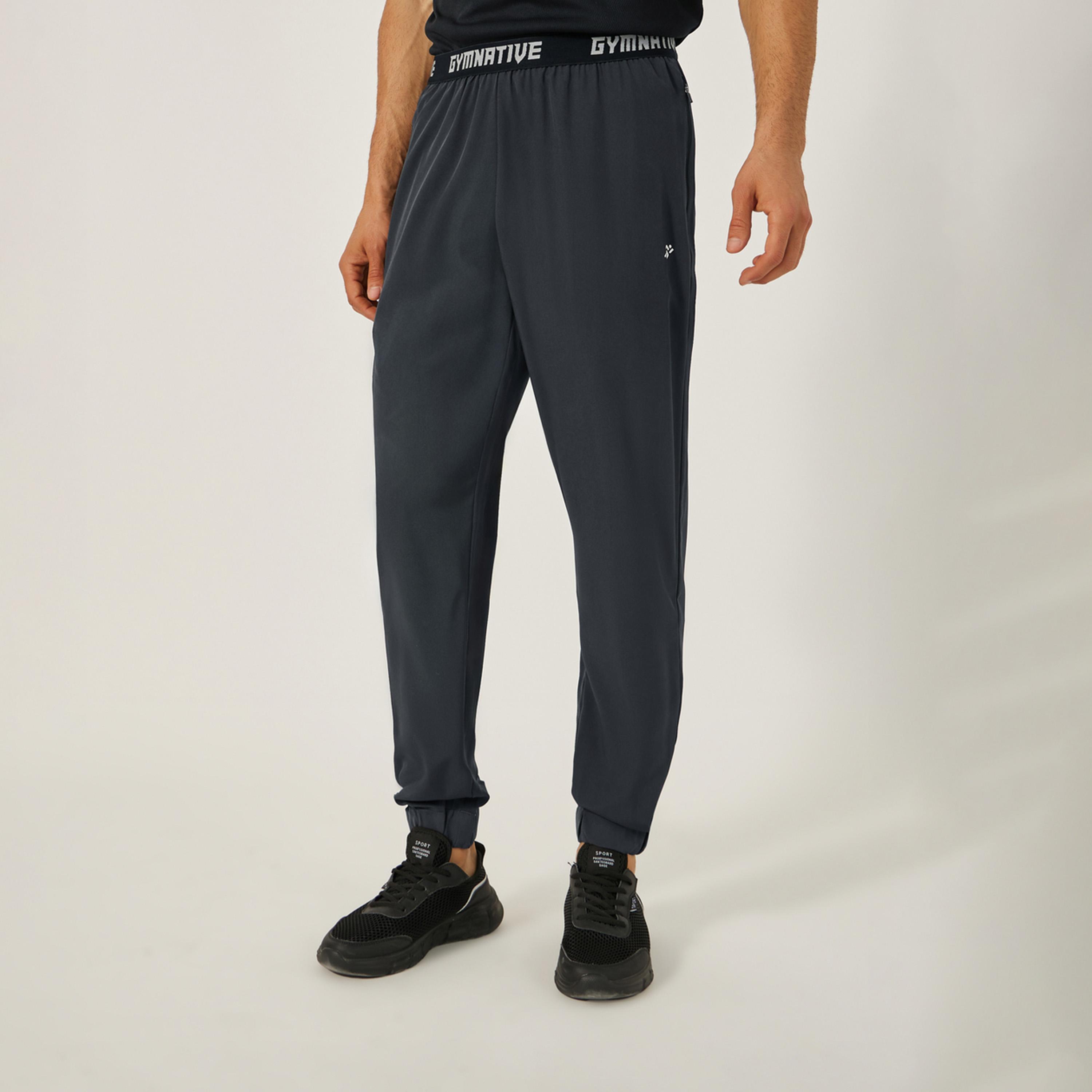 ستايلي - بنطال رياضي للتدريب بقصة ضيقة وحزام خصر مطبوع-men-clothing-sportswearandactivewear-bottoms-image-1