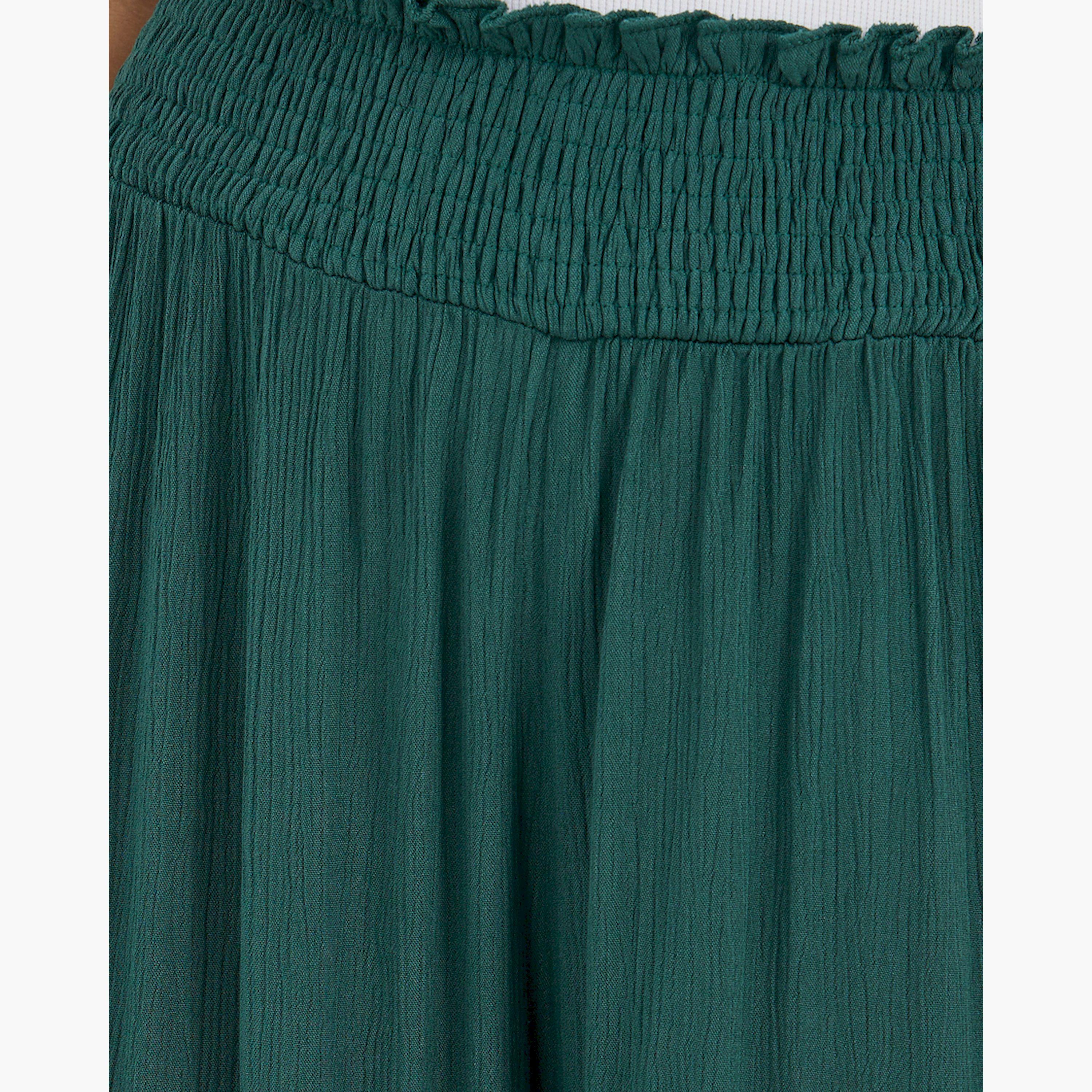 Styli High Rise Smocked Waistband Wide Leg Pants-women-clothing-bottoms-trousers-image-3