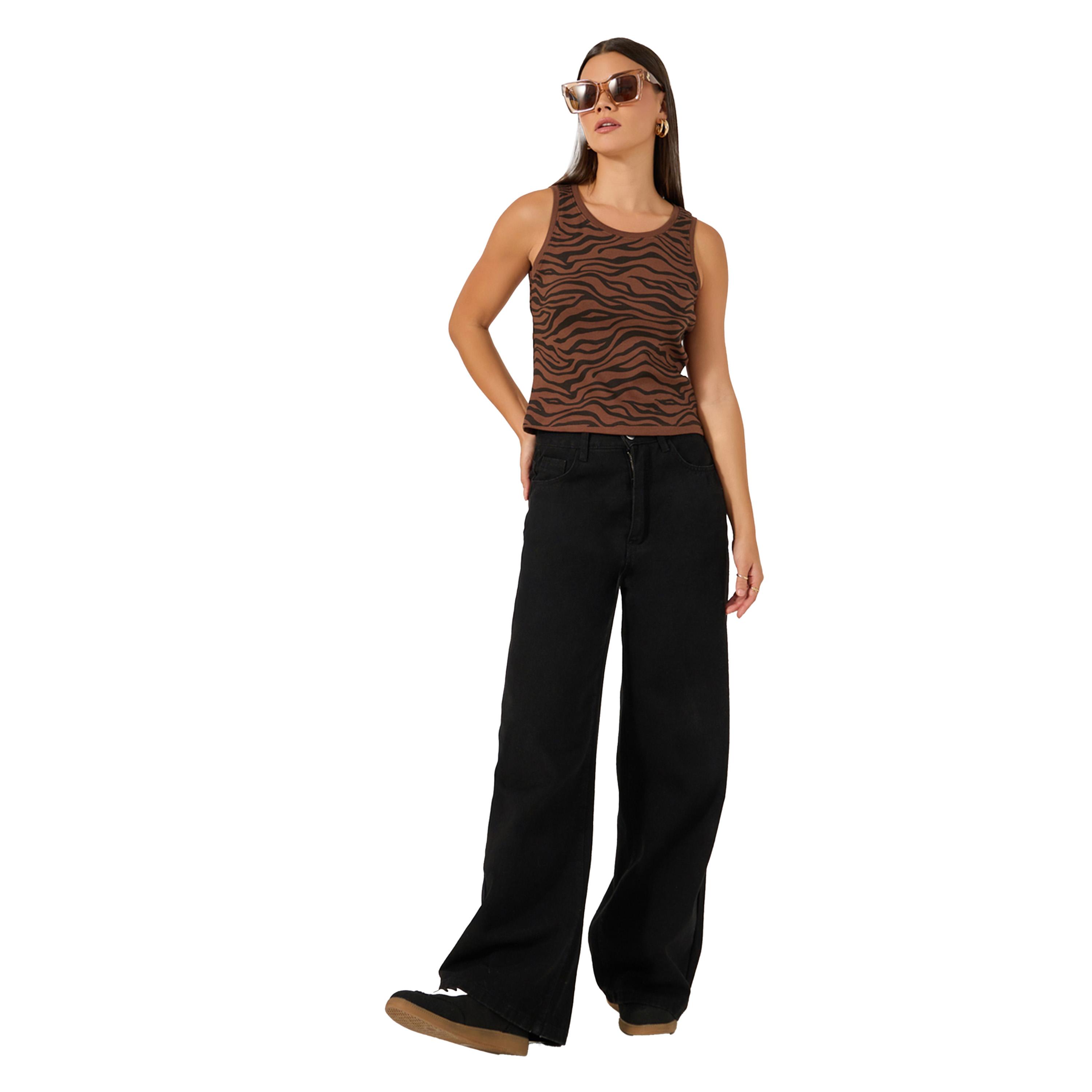 Styli Animal Printed  Sleeveless Tank Top-women-clothing-tshirts-image-2