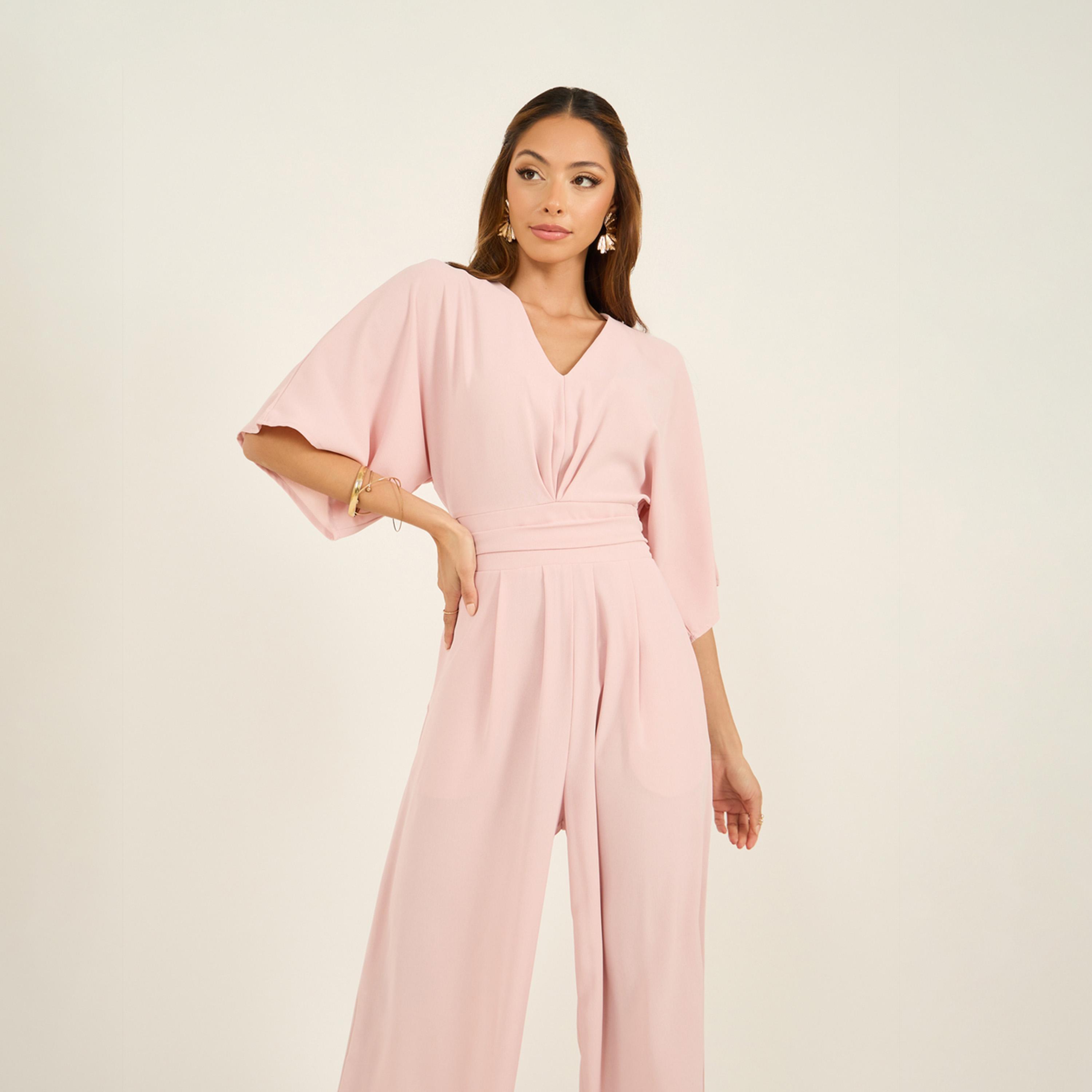 Styli Pin Stripe Lapel Collar Tailored Jumpsuit In Wide Legged Fit And Shoulder Pads-women-clothing-jumpsuits-image-3