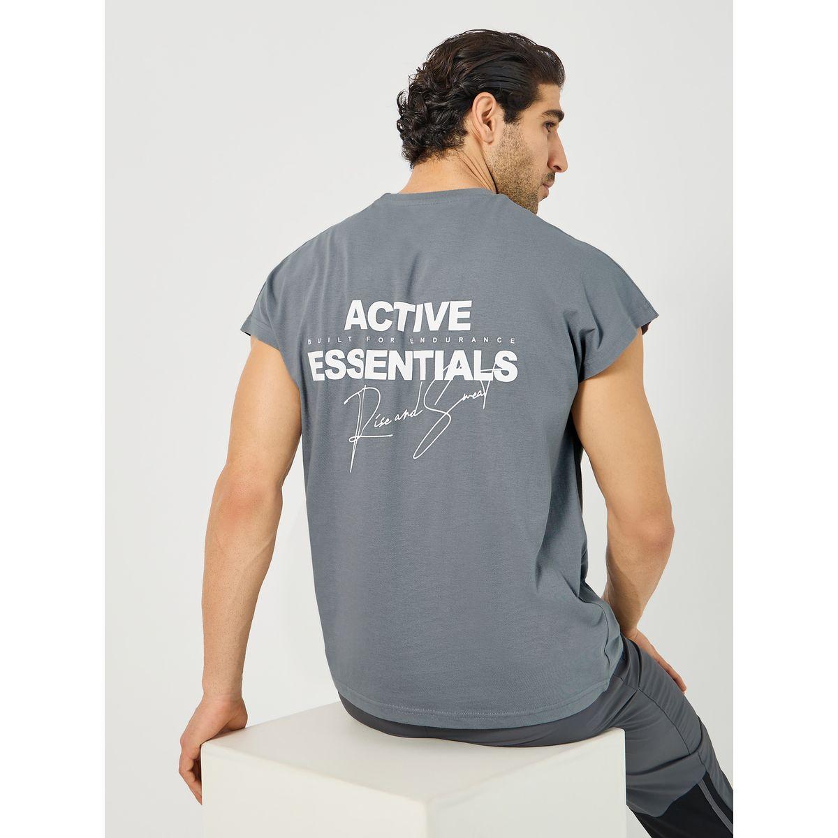 تيشيرت رياضي للتدريب فضفاض بطبعة كتابة-men-clothing-sportswearandactivewear-tshirtsandpolos-image-1