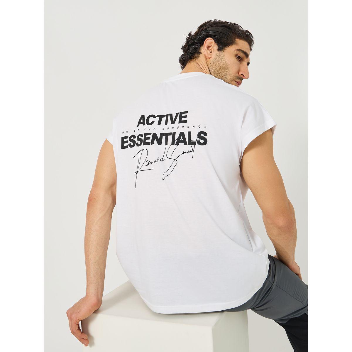 Styli Slogan Print Oversized Training T-Shirt-men-clothing-sportswearandactivewear-tshirtsandpolos-image-1