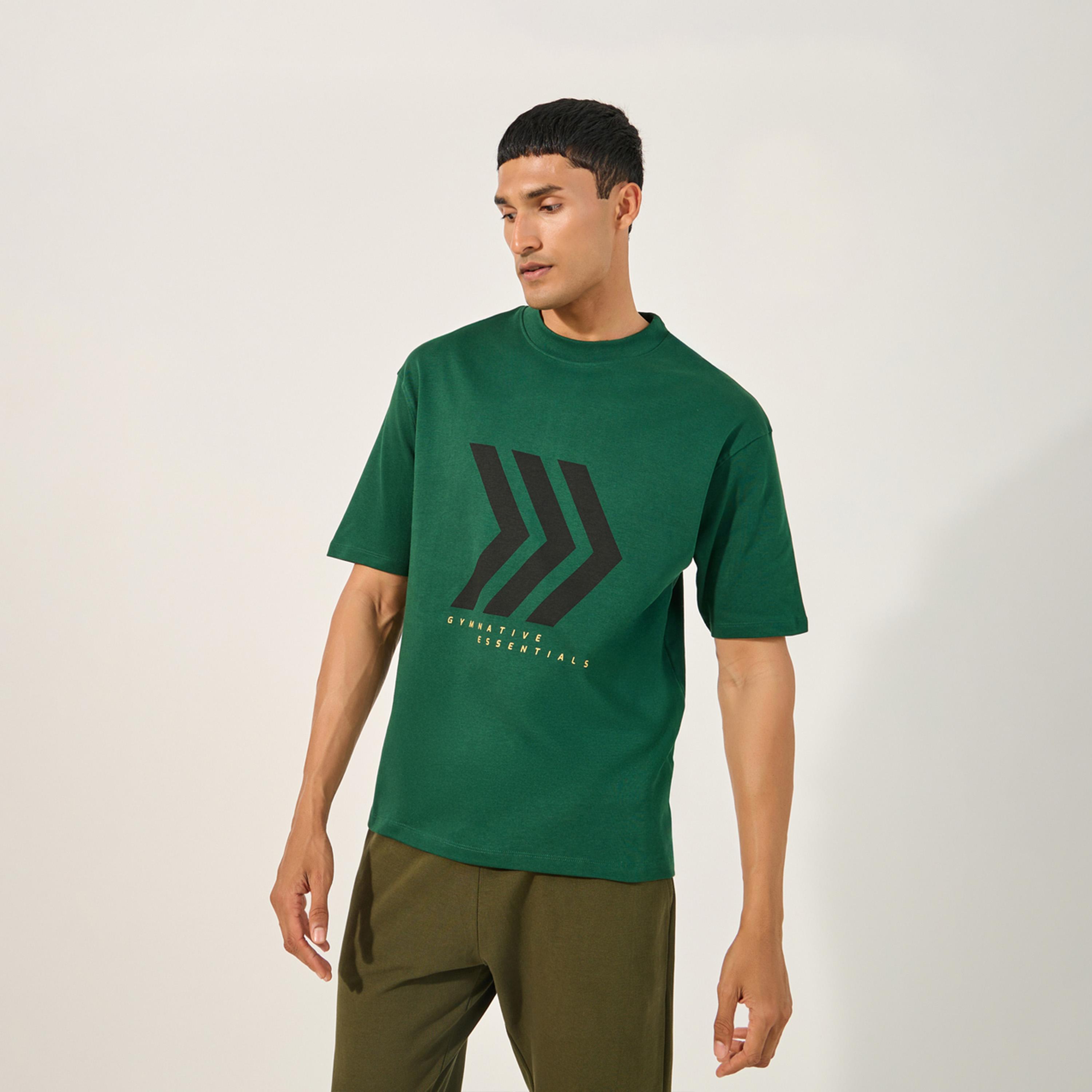 ستايلي-  تي شيرت برقبة دائرية وطبعة جرافيك-men-clothing-sportswearandactivewear-tshirtsandpolos-image-1