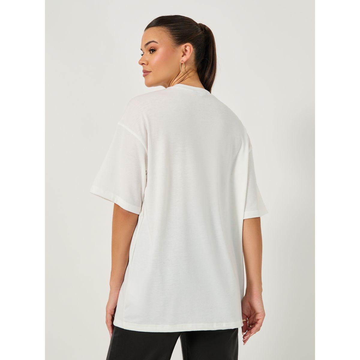 Styli Double Utility Pocket Solid Oversized T-Shirt-women-clothing-tshirts-image-6