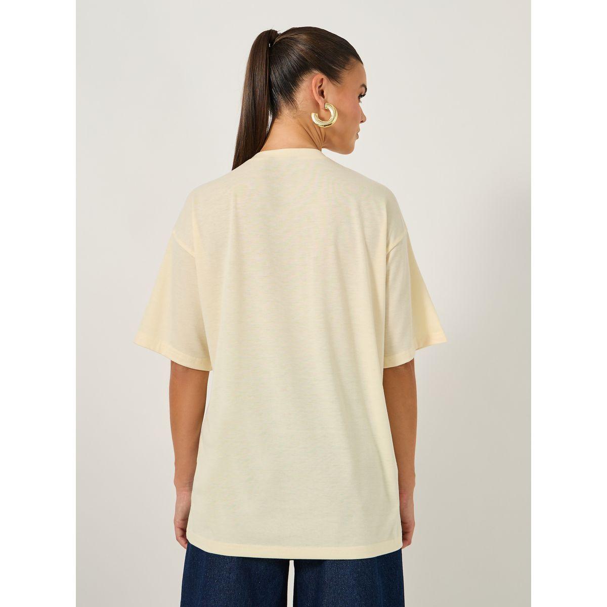 Styli Double Utility Pocket Solid Oversized T-Shirt-women-clothing-tshirts-image-6