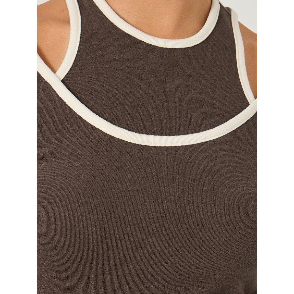 Styli Rib Knit Layered Long Sleeve Fitted T-Shirt-women-clothing-tshirts-image-5