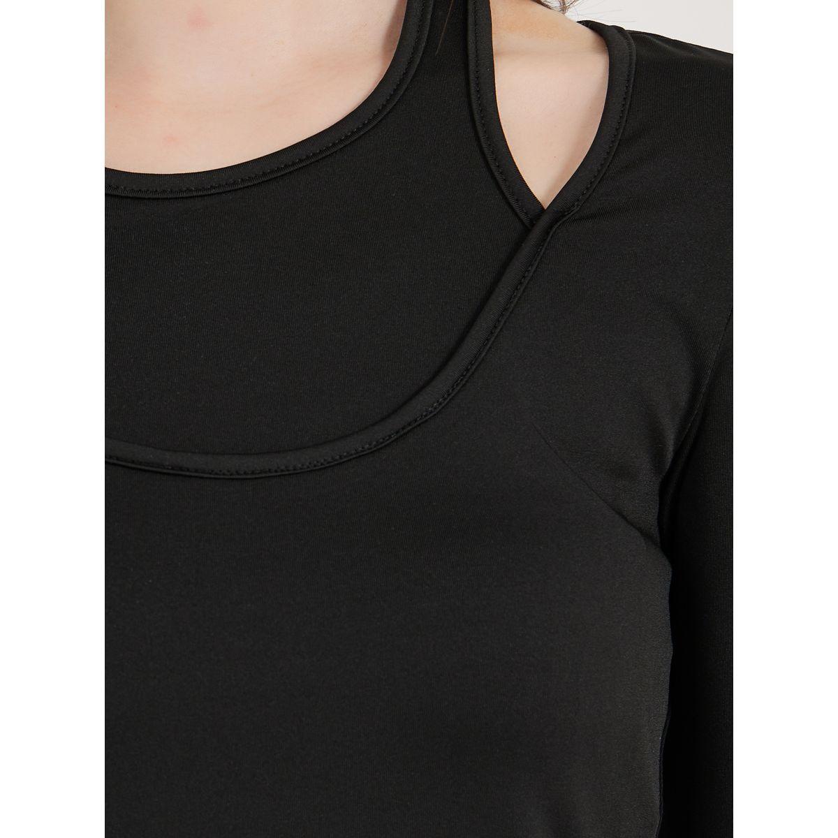 Styli Cut-Out Detail Halter Neck Fitted T-Shirt-women-clothing-tshirts-image-4