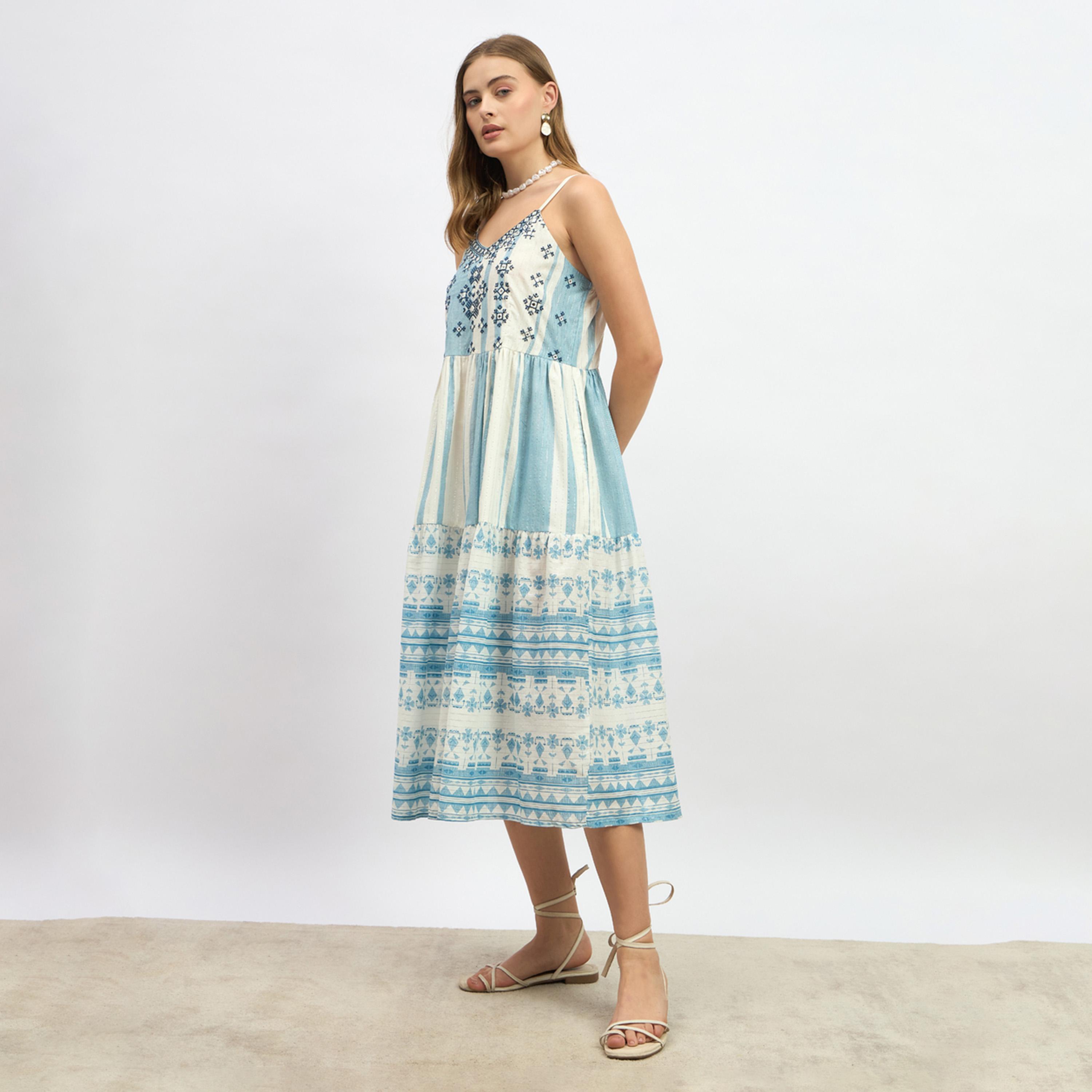 Styli Striped Strappy A-Line Midi Dress-women-clothing-dresses-image-3