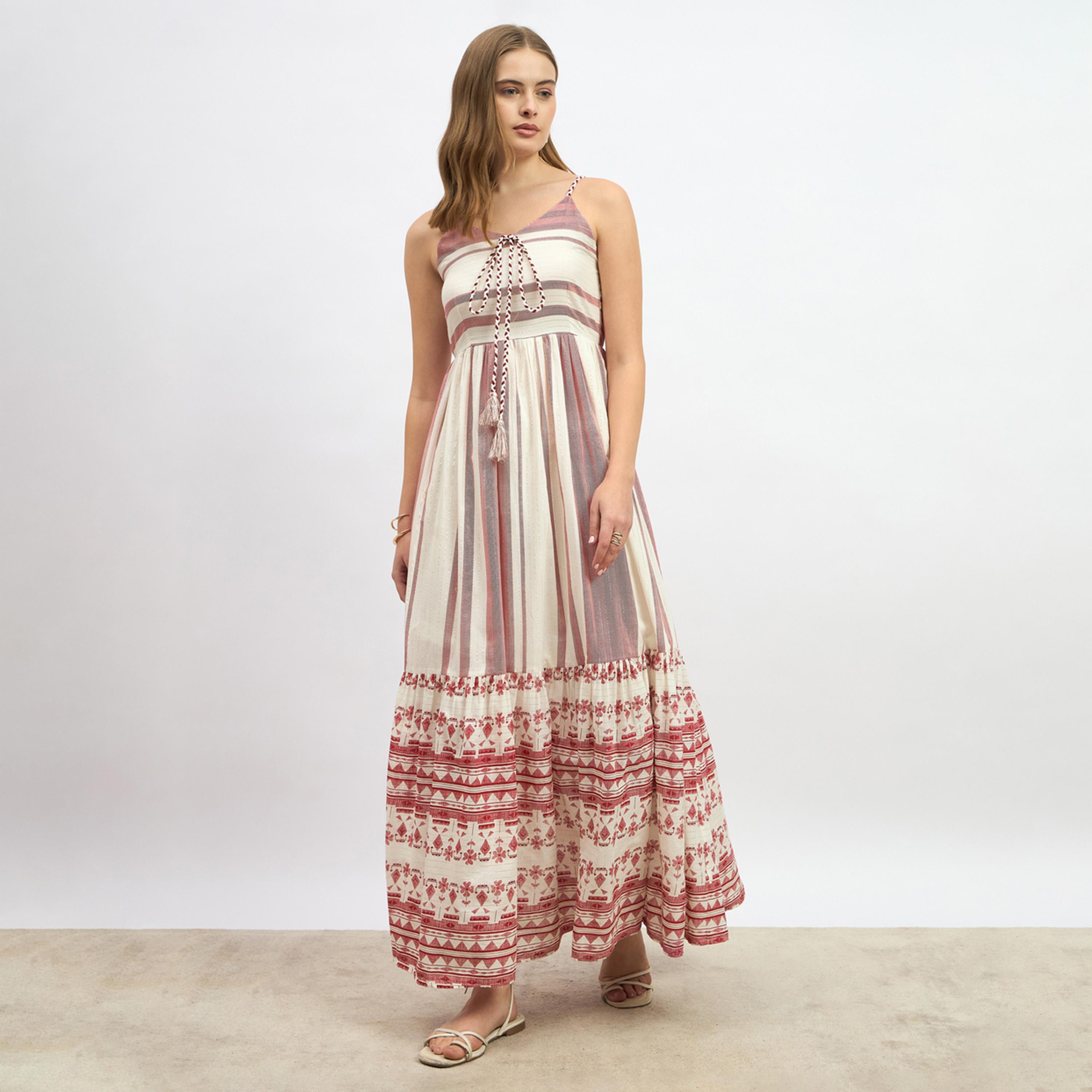 Styli Striped Strappy Tiered Maxi Dress-women-clothing-dresses-image-2